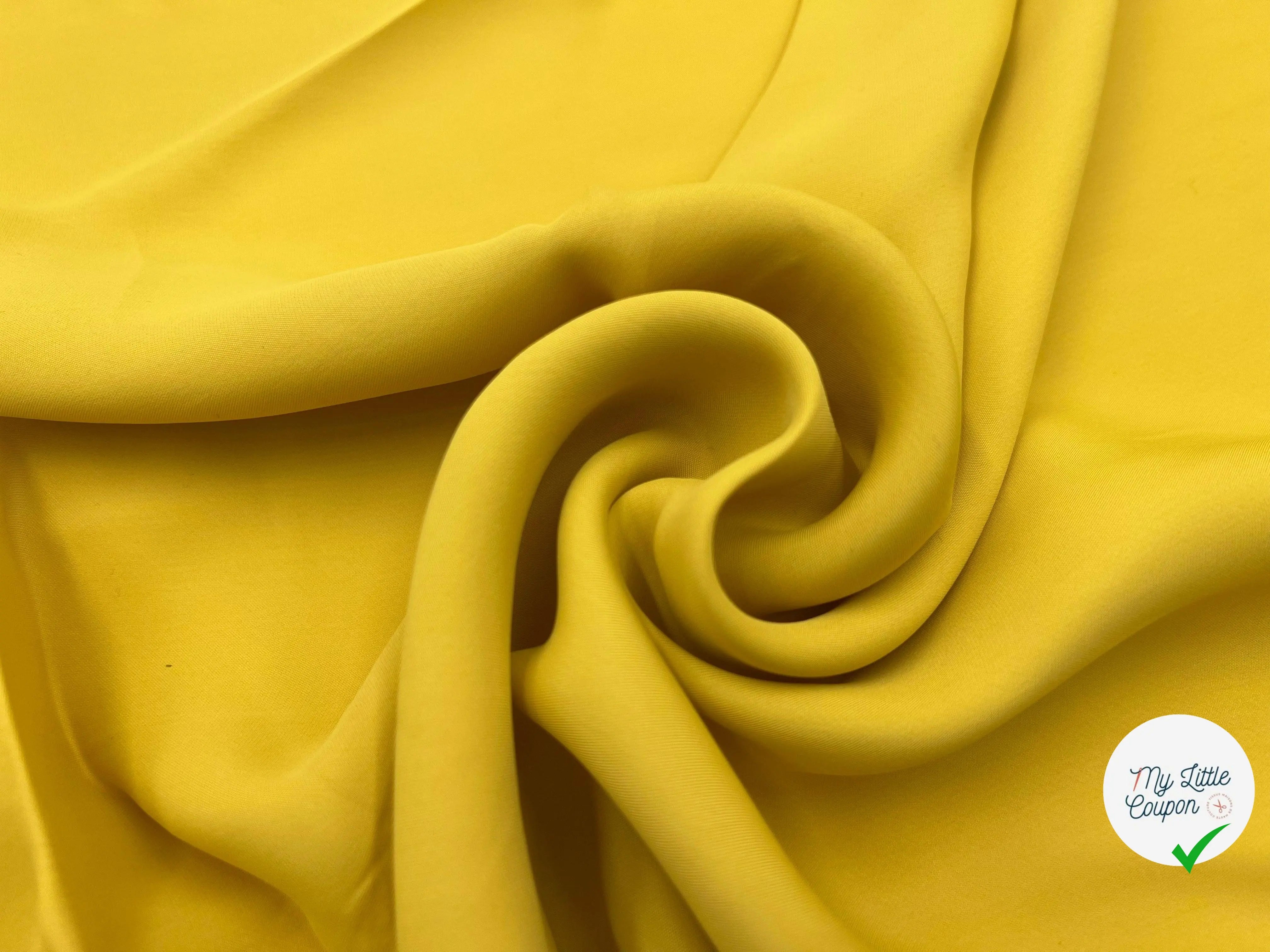 CRÊPE VISCOSE JAUNE SAFRAN - My Little Coupon - tissu - coudre