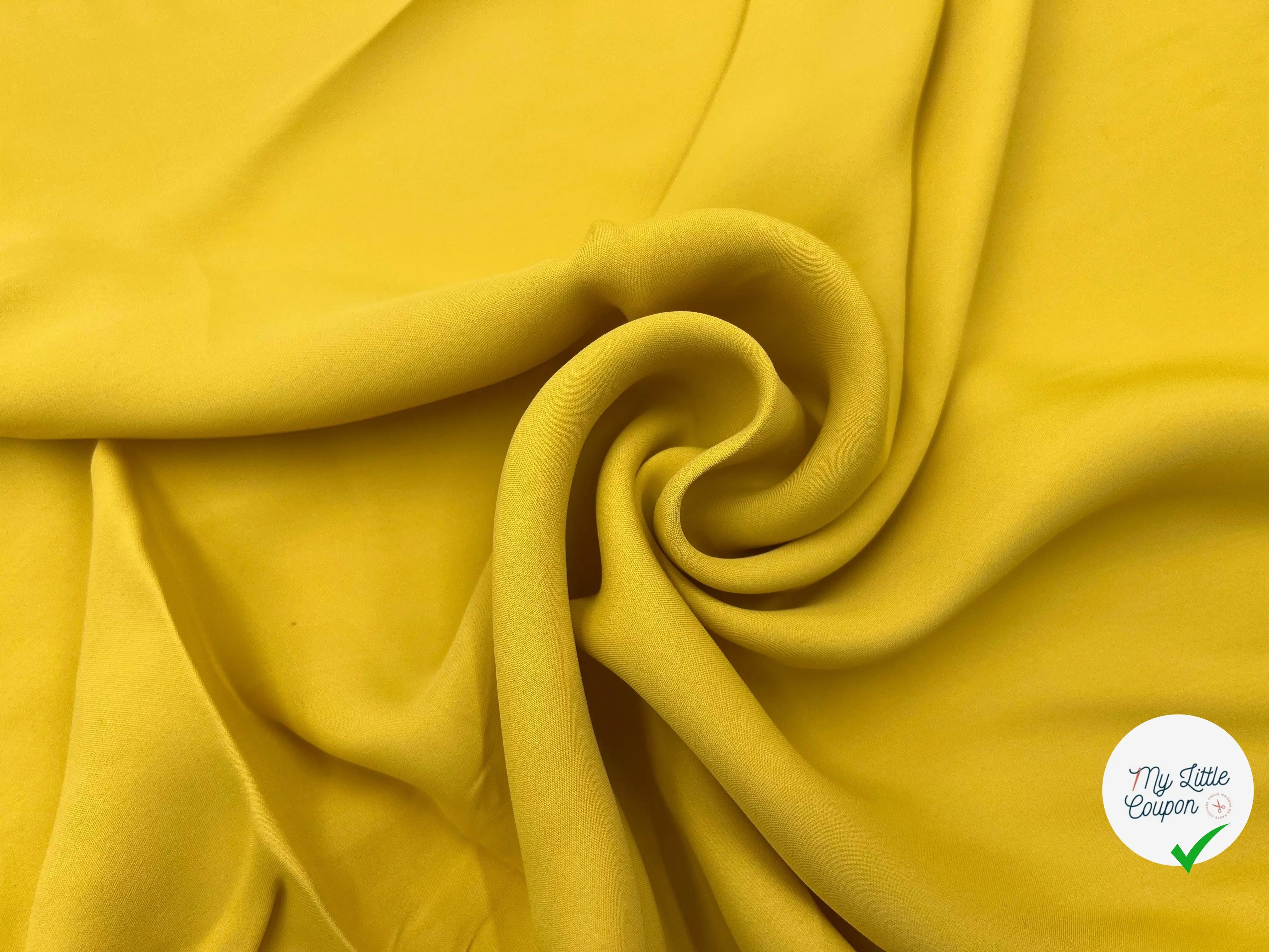 CRÊPE VISCOSE JAUNE SAFRAN - My Little Coupon - tissu - coudre