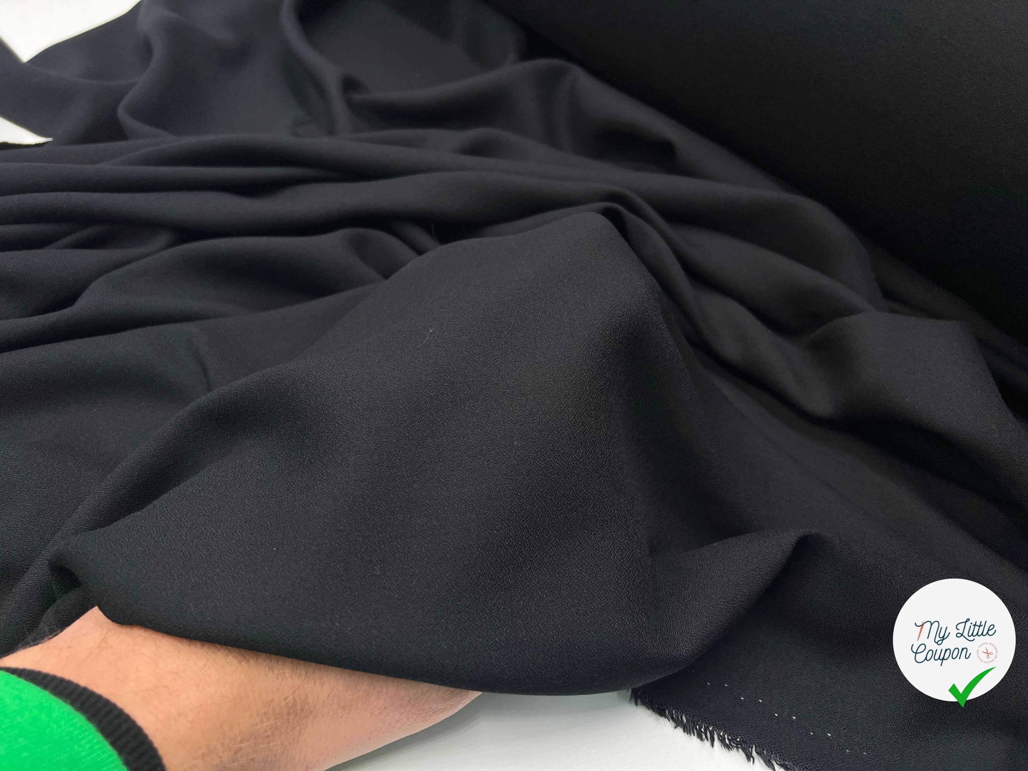 CRÊPE VISCOSE LÉGER NOIR - My Little Coupon - tissu - coudre