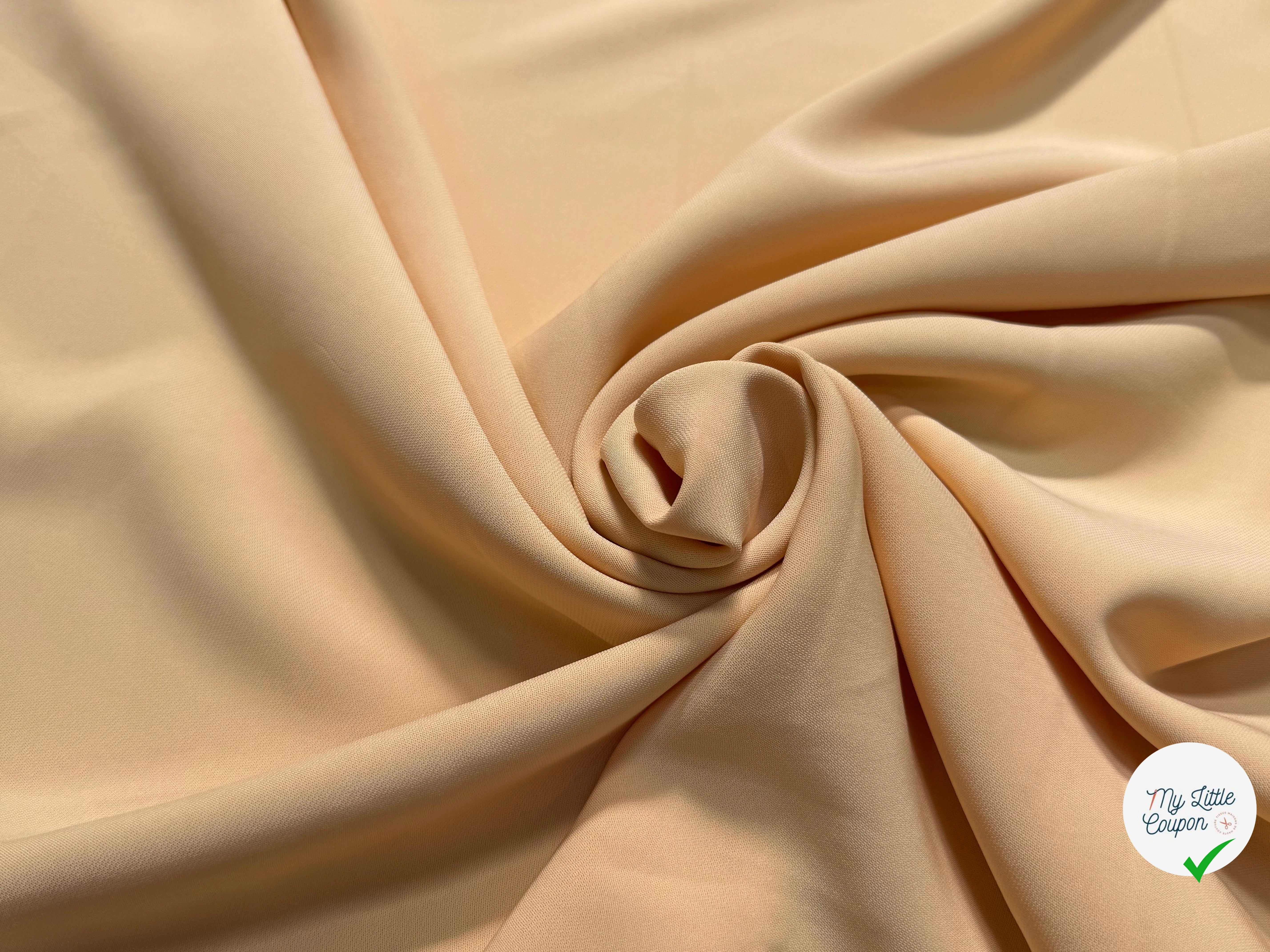 CREPE VISCOSE LOURD BEAU TOMBÉ PÊCHE GLACÉ - My Little Coupon