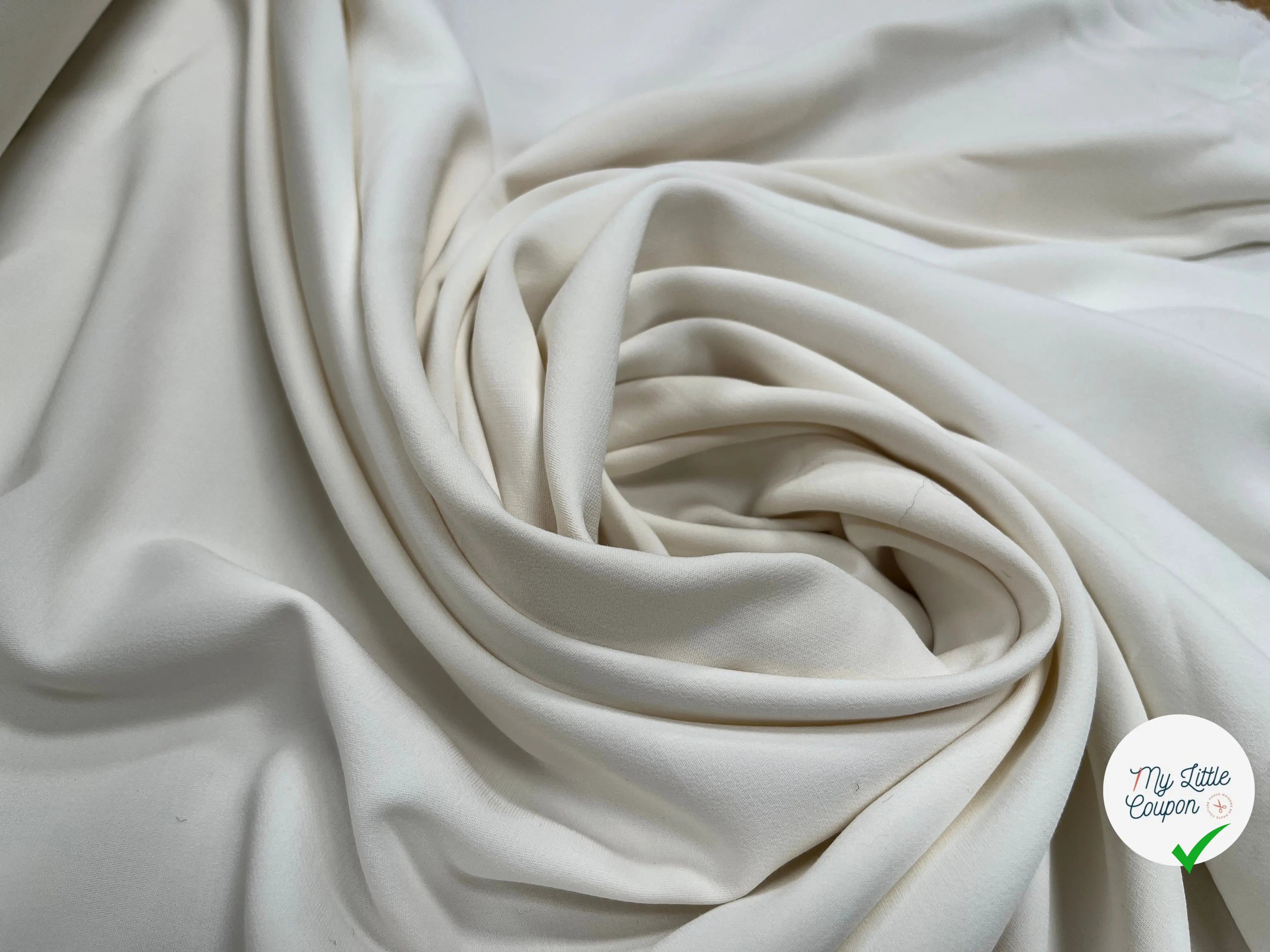 CREPE VISCOSE LOURD BLANC CASSE - My Little Coupon