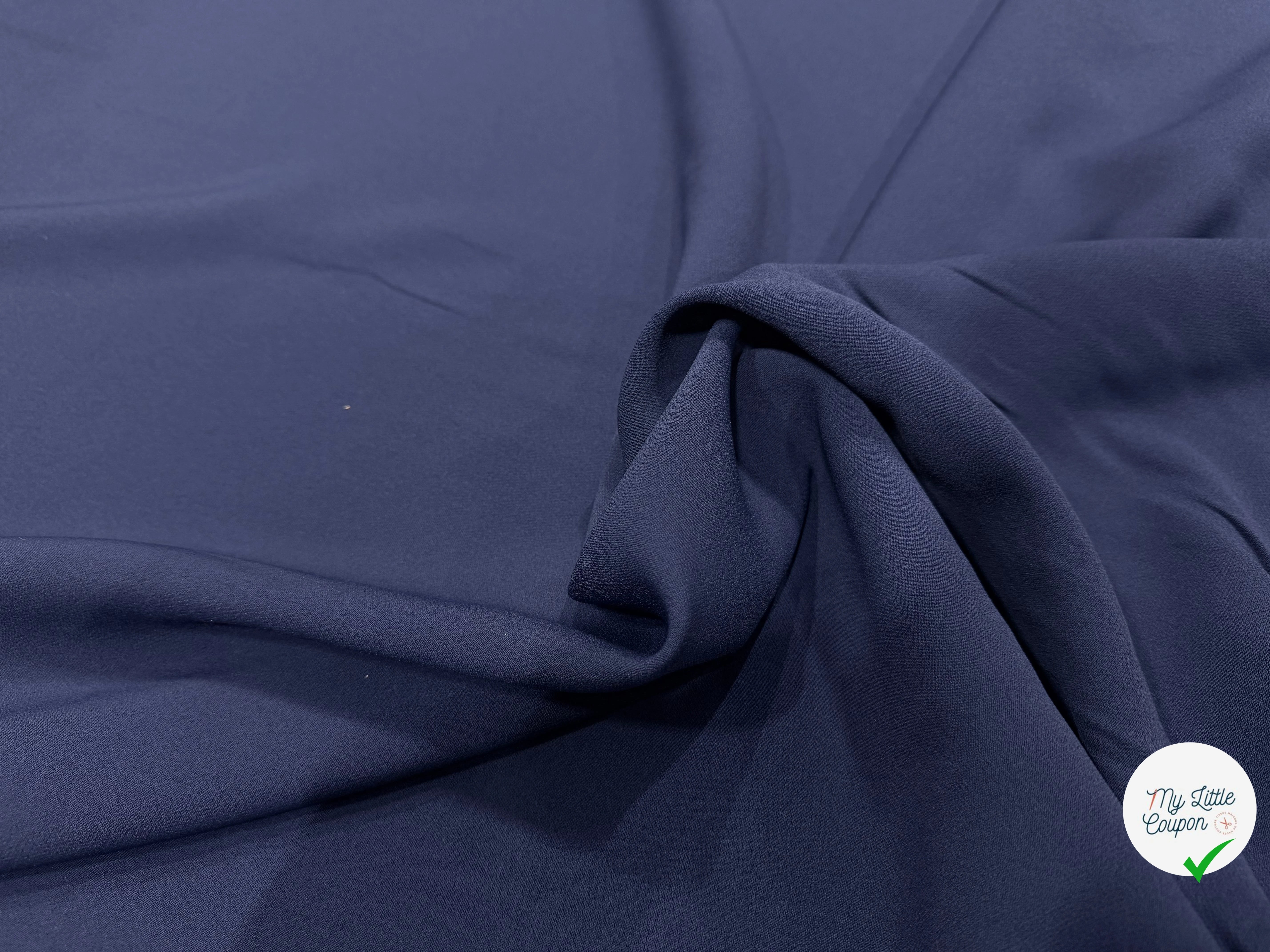 CREPE VISCOSE LOURD BLEU - My Little Coupon