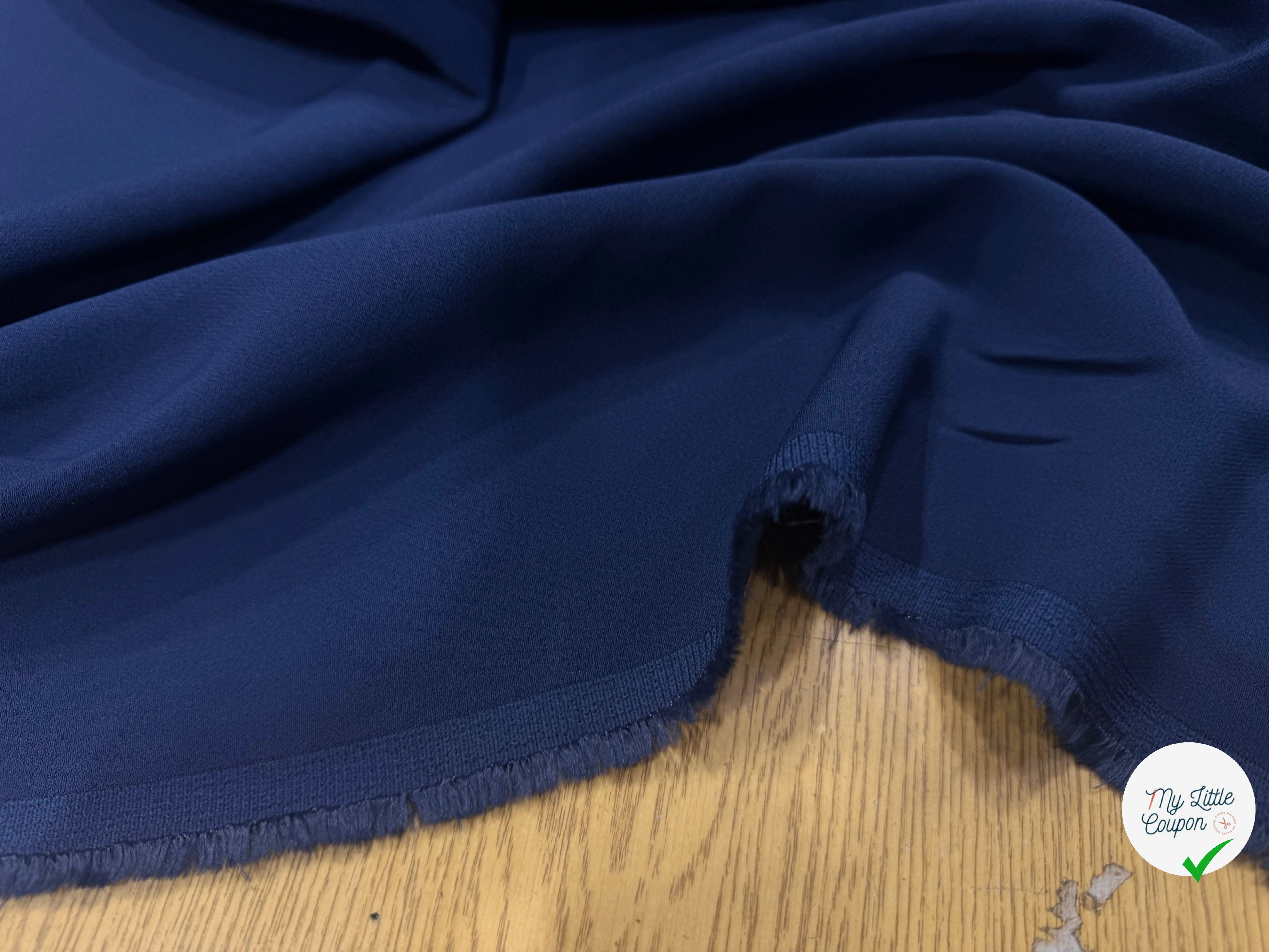 CREPE VISCOSE LOURD BLEU - My Little Coupon