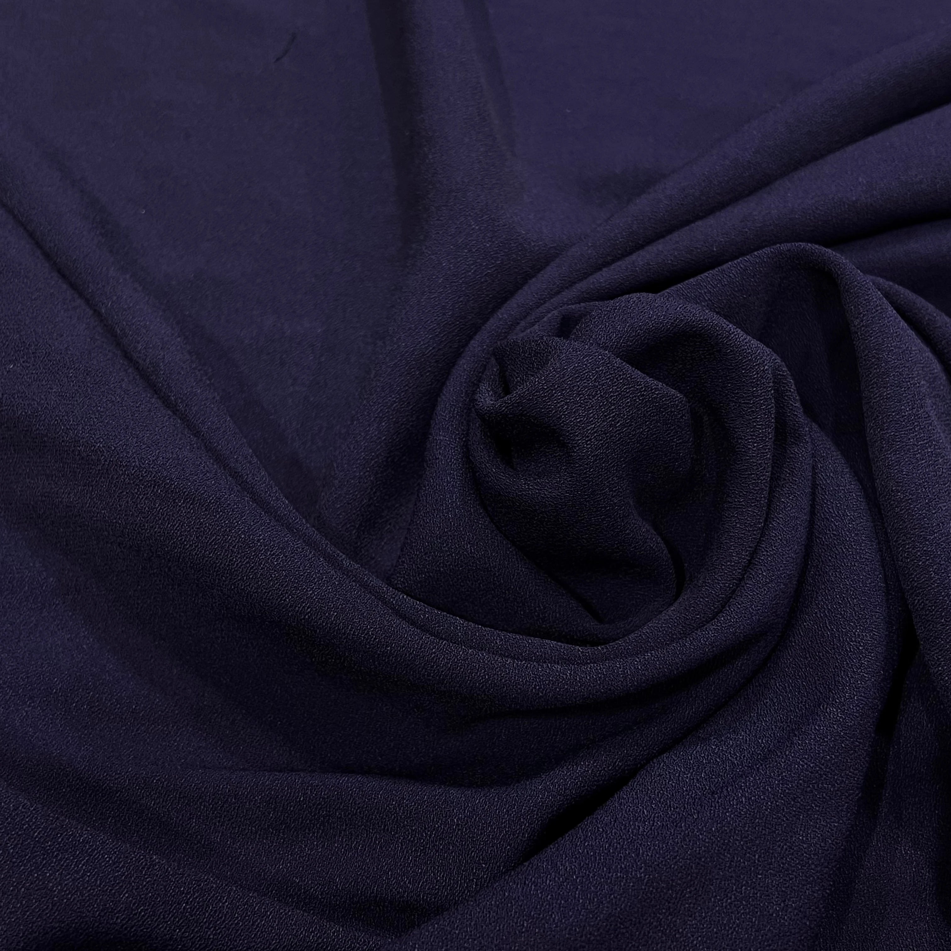 CRÊPE VISCOSE LOURDE STRETCH BLEU MARRINE 130CM - My Little Coupon