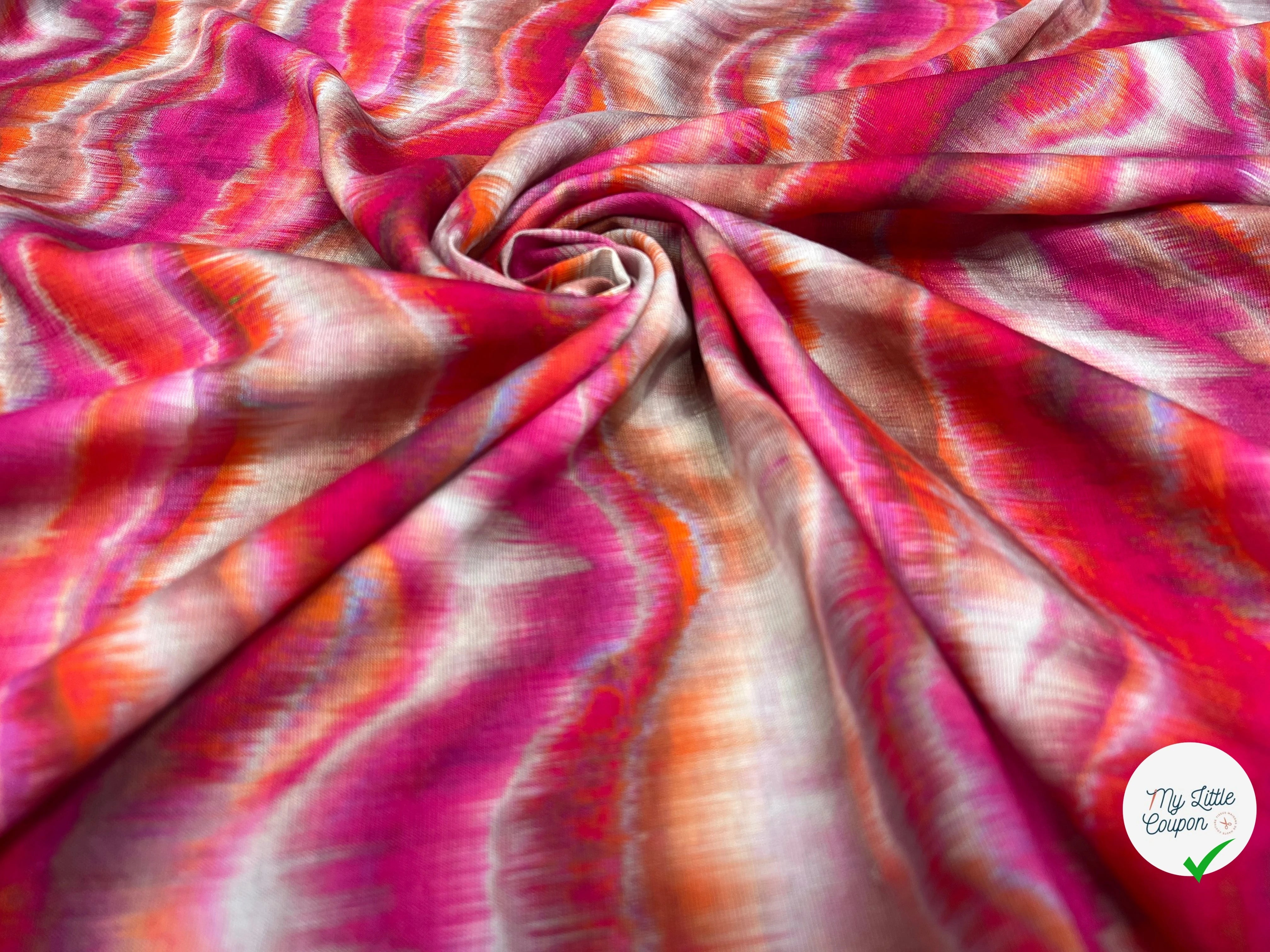 CREPE VISCOSE MELANGÉE ROSE - My Little Coupon