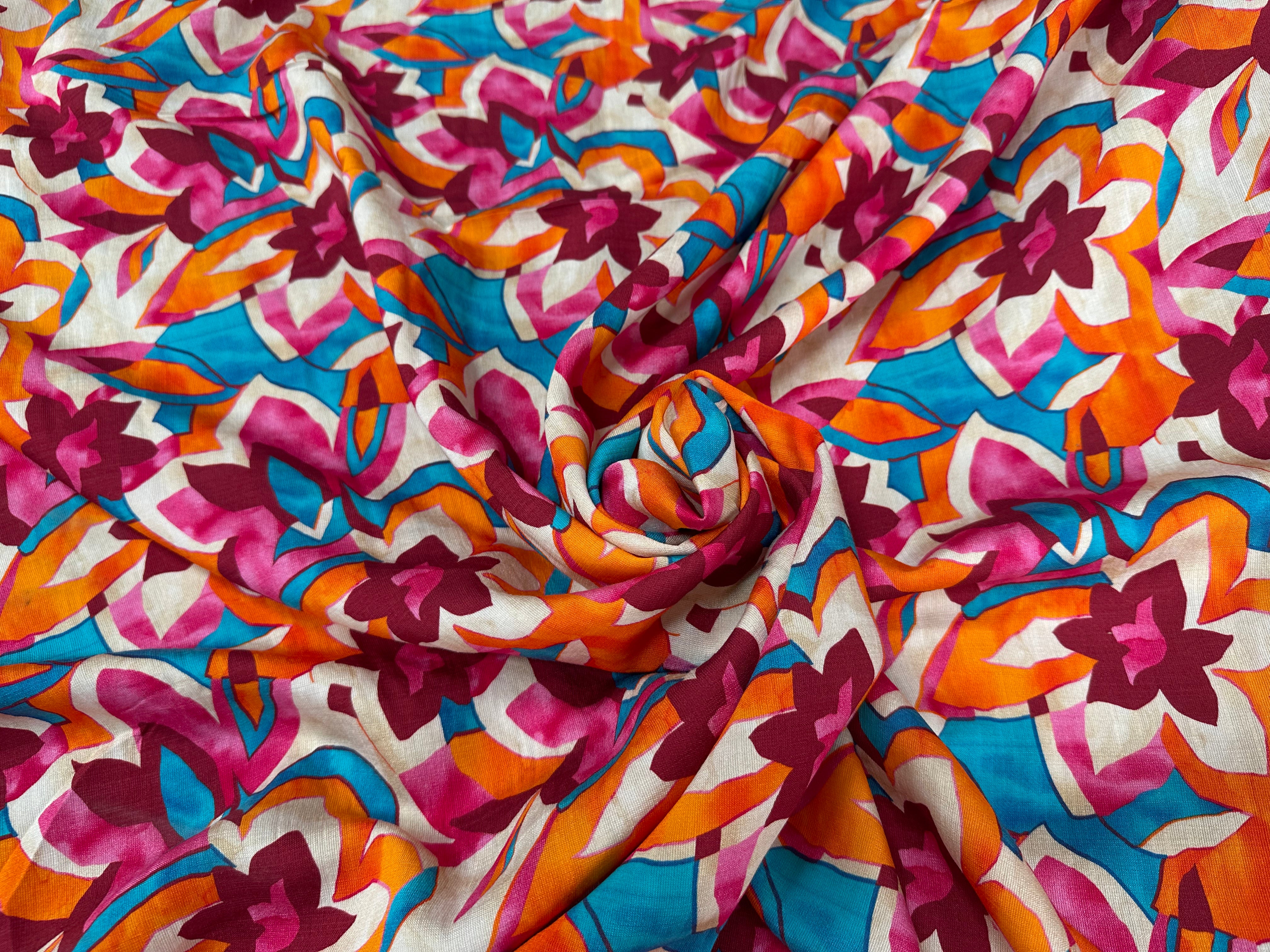 CREPE VISCOSE MELANGÉE SUPERBE TENUE REVEIL AU PARADIS - My Little Coupon