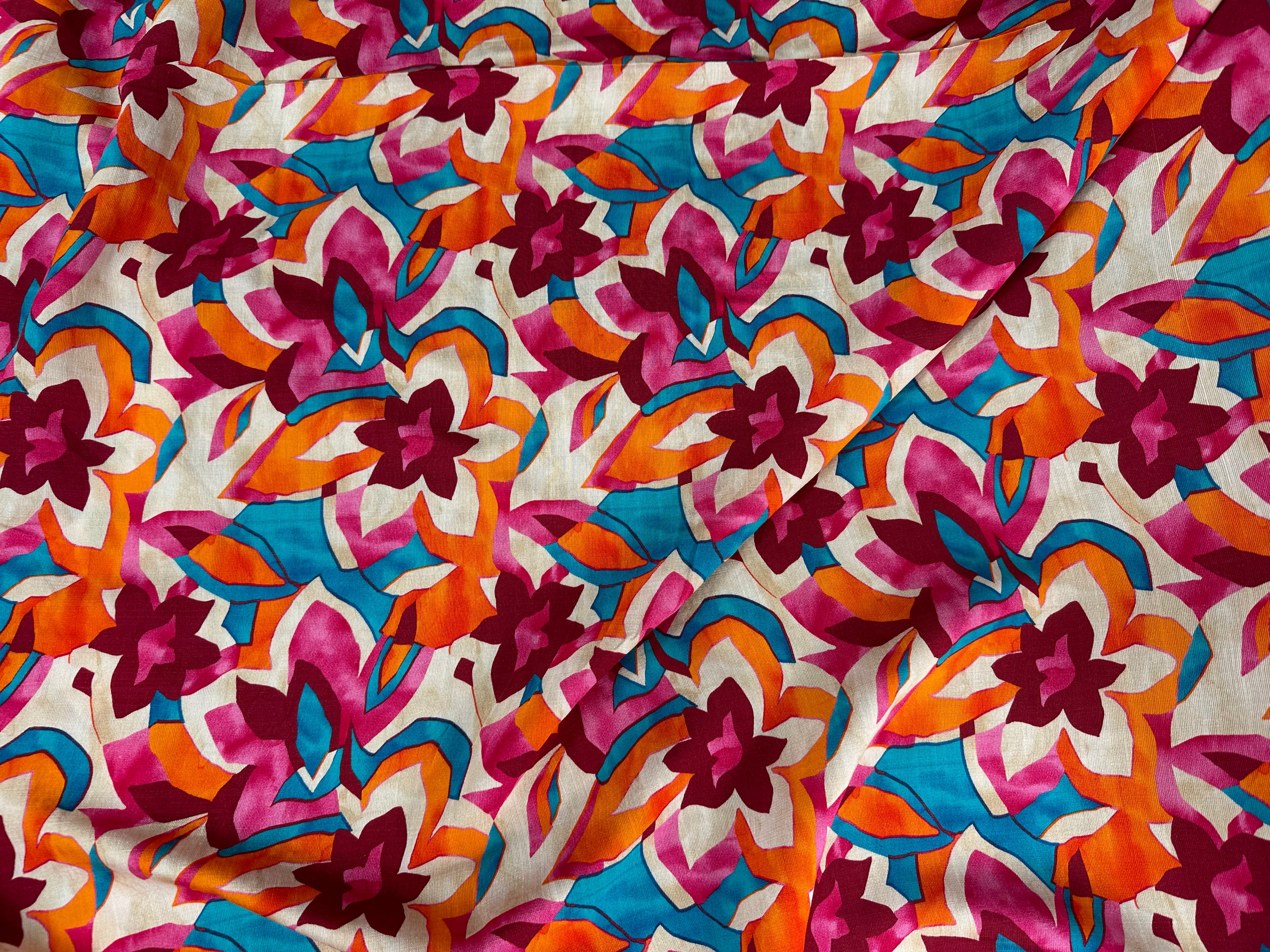CREPE VISCOSE MELANGÉE SUPERBE TENUE REVEIL AU PARADIS - My Little Coupon