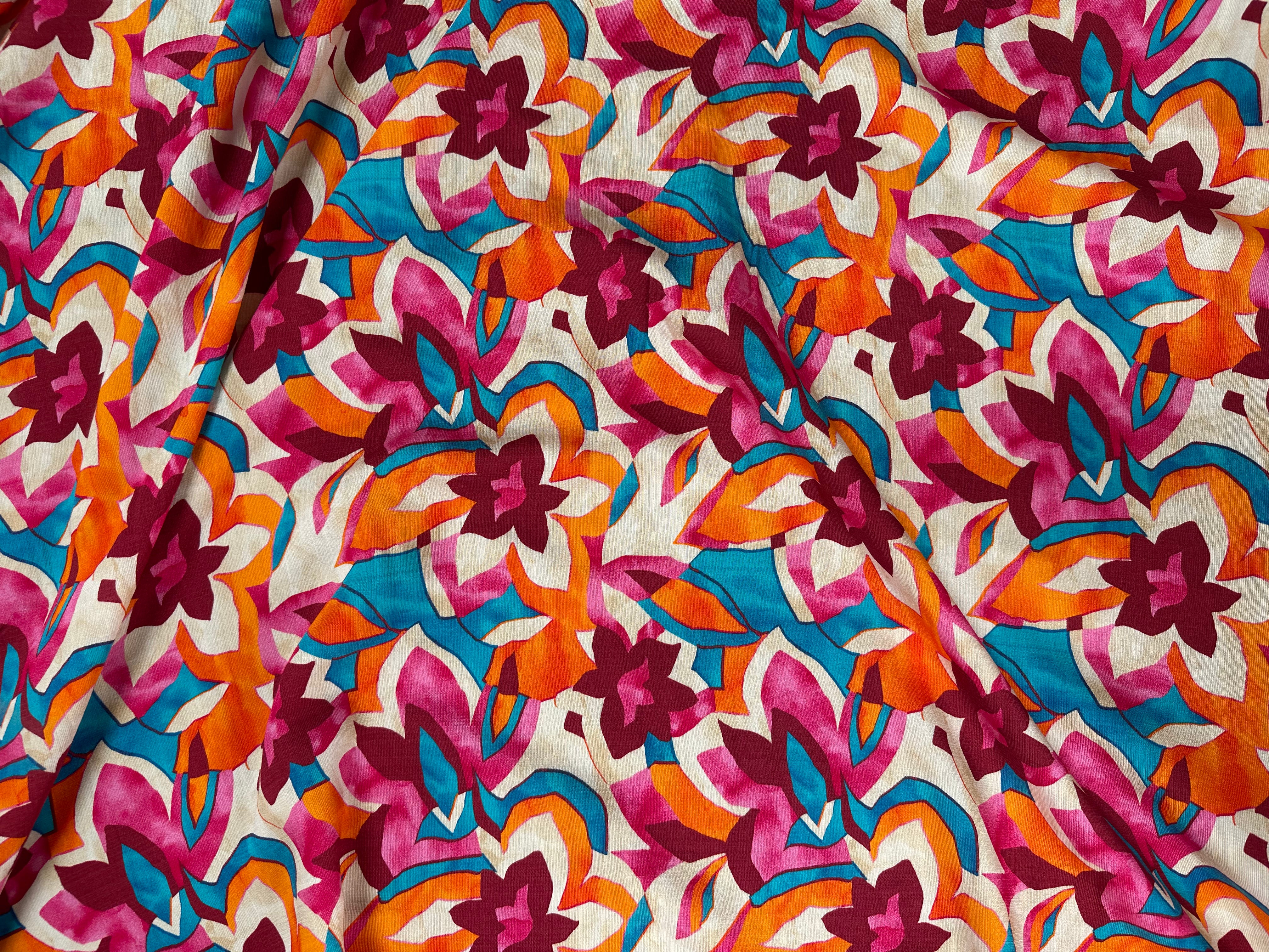 CREPE VISCOSE MELANGÉE SUPERBE TENUE REVEIL AU PARADIS - My Little Coupon