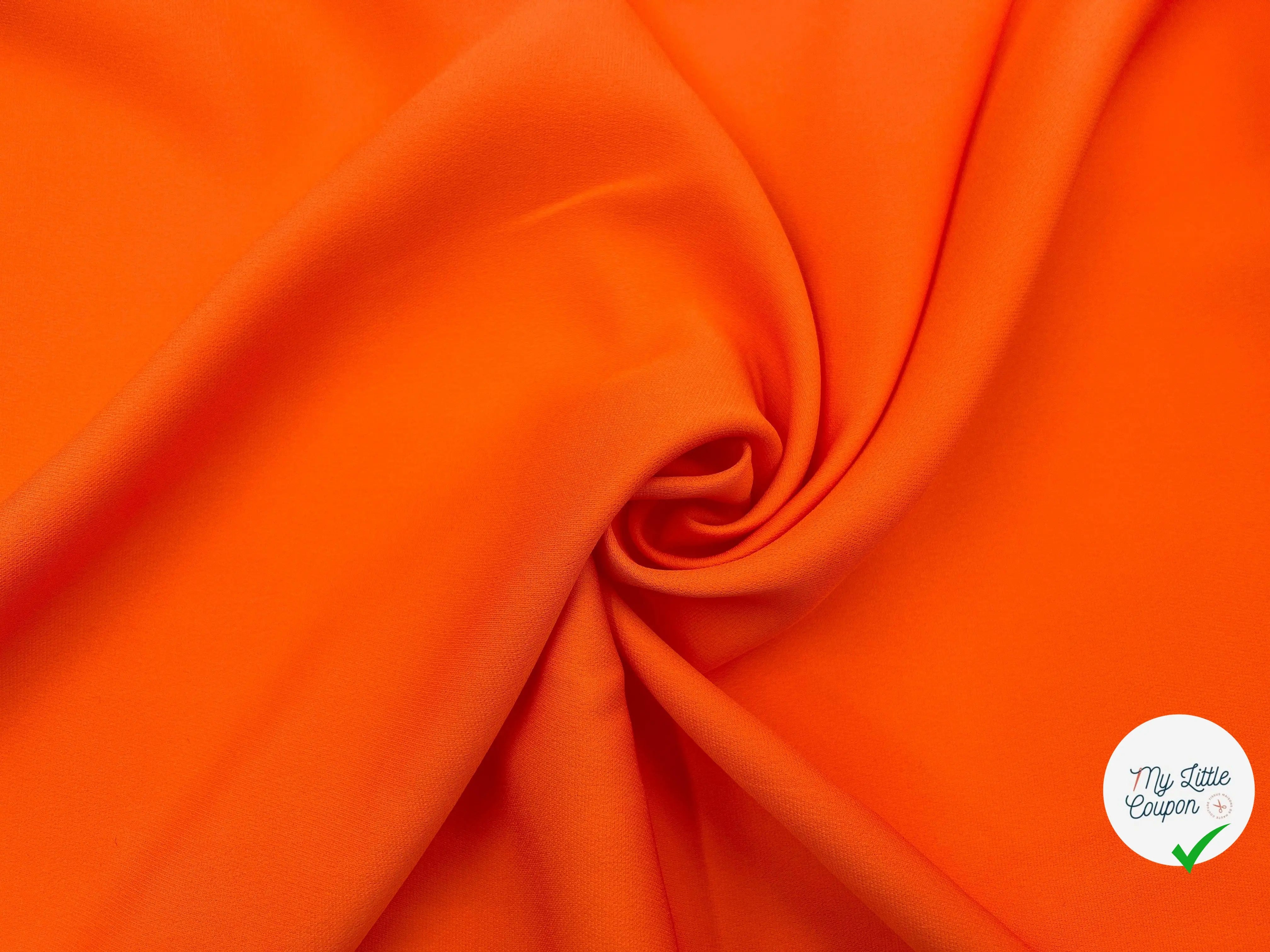 CRĂPE VISCOSE ORANGE VIF - My Little Coupon - tissu - coudre