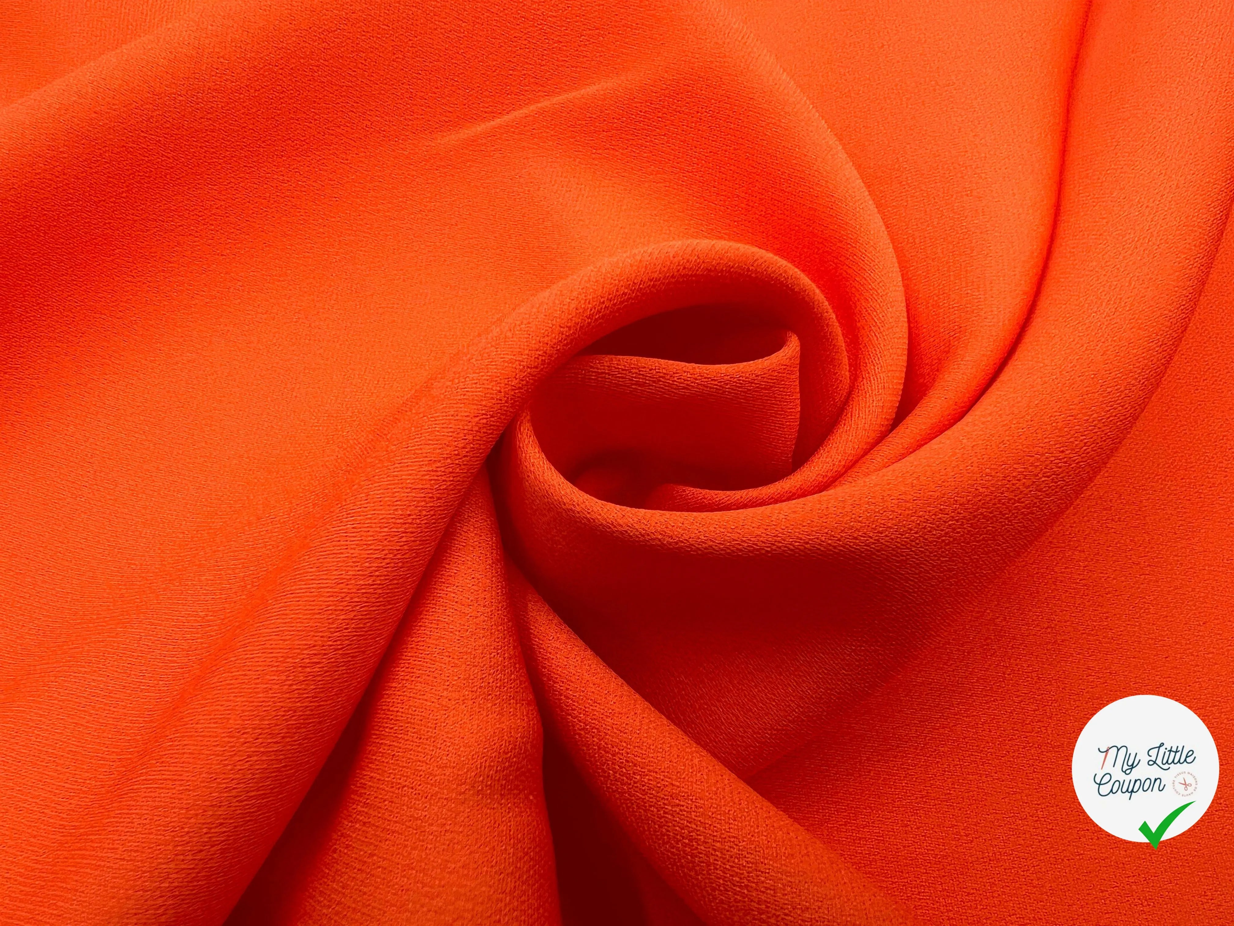 CRĂPE VISCOSE ORANGE VIF - My Little Coupon - tissu - coudre