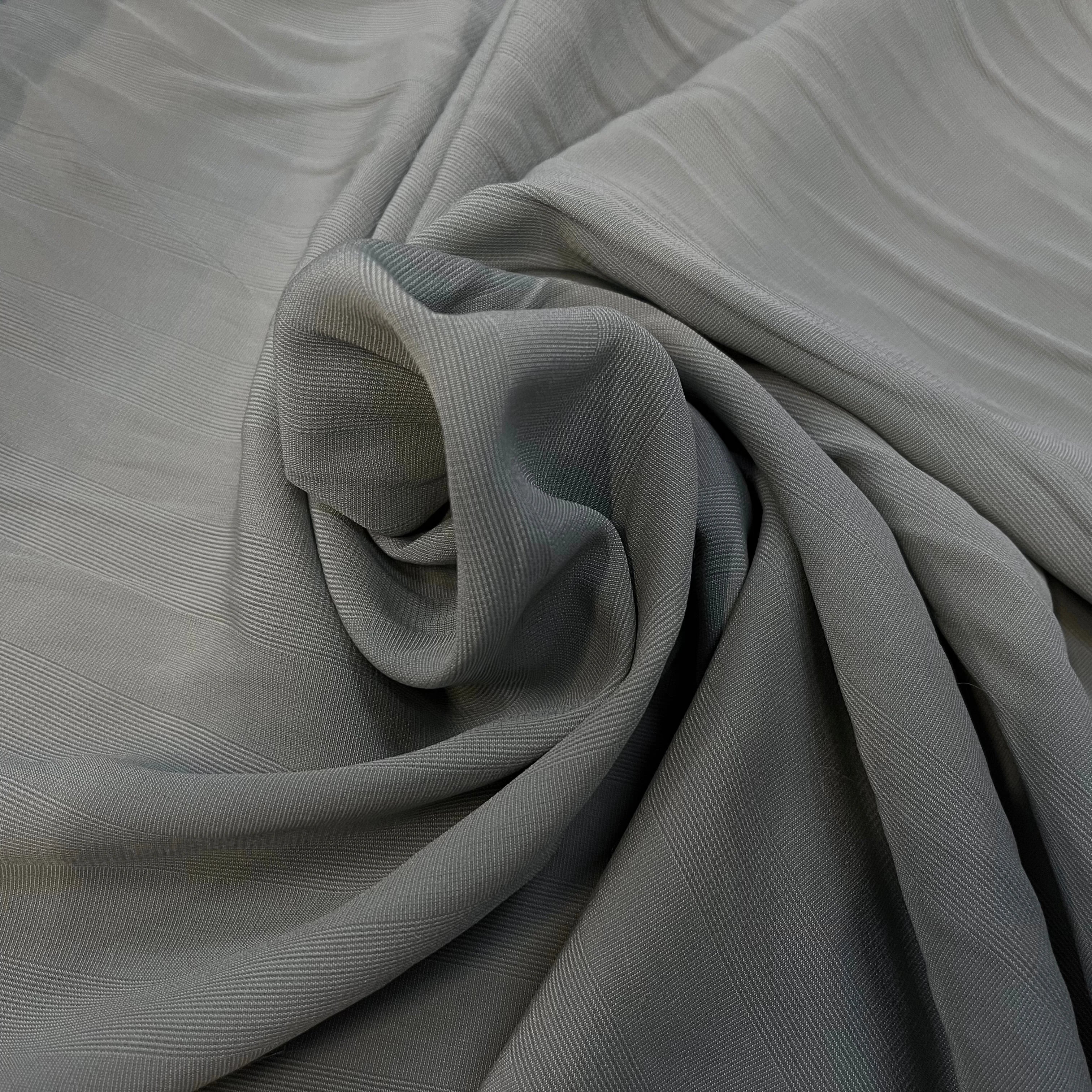 CREPE VISCOSE RAYÉ GRIS - My Little Coupon