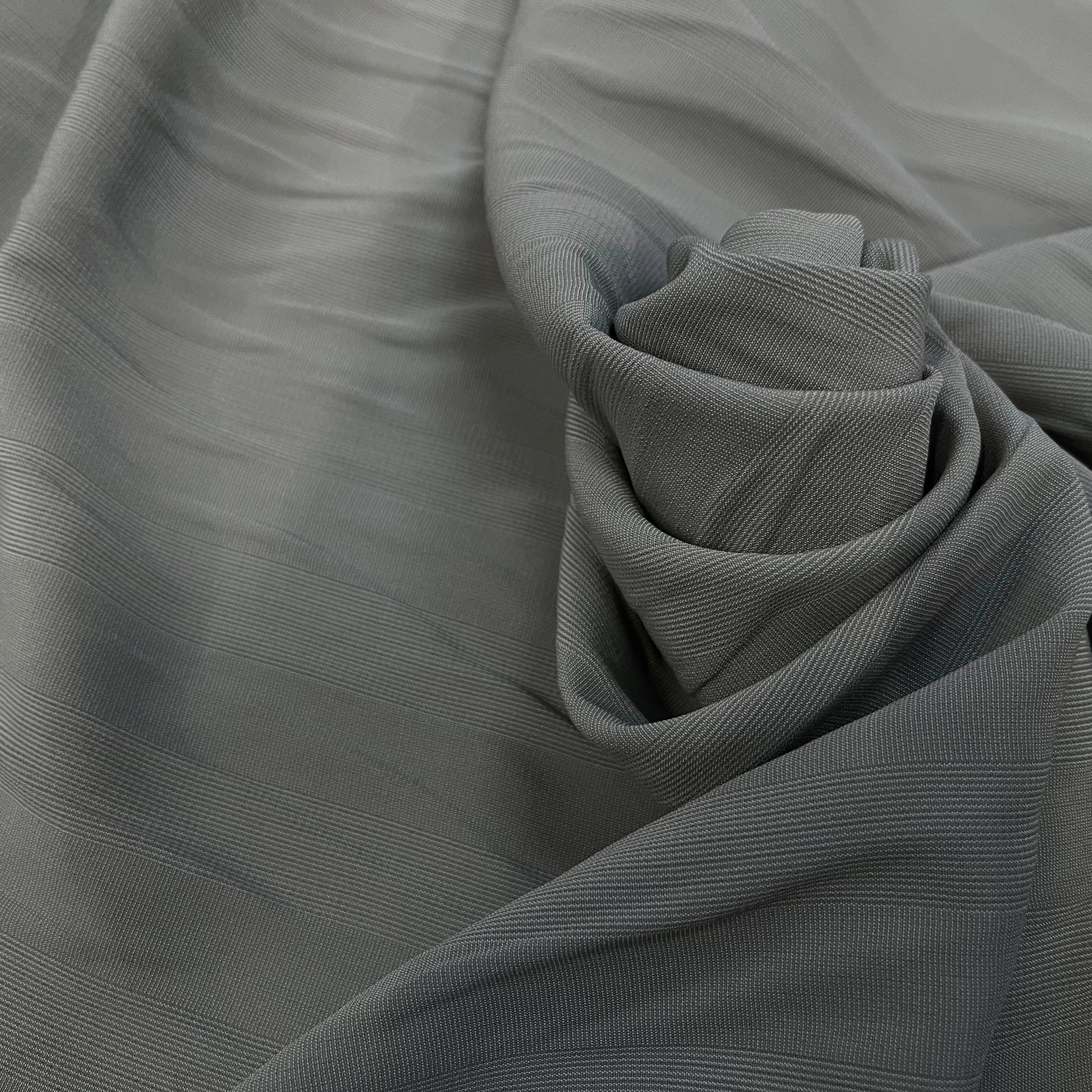 CREPE VISCOSE RAYÉ GRIS - My Little Coupon