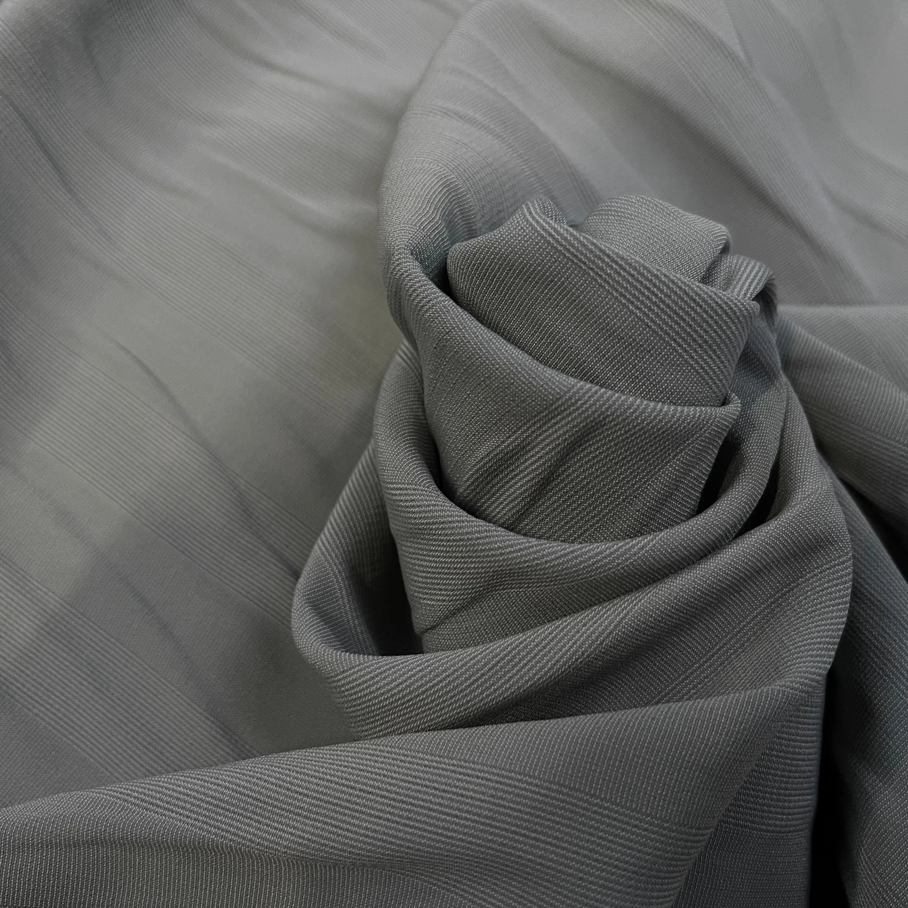 CREPE VISCOSE RAYÉ GRIS - My Little Coupon