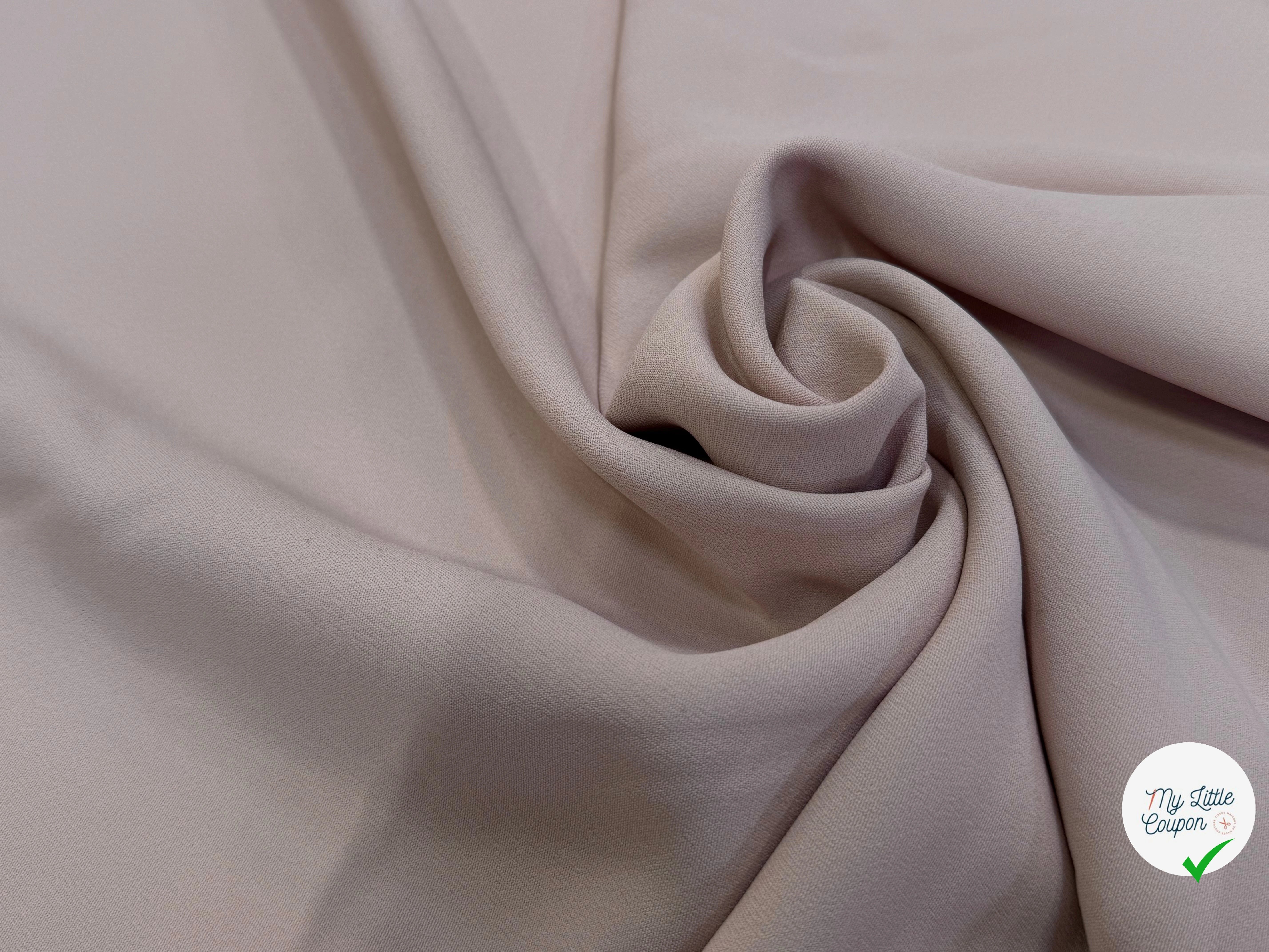 CREPE VISCOSE SEMI-LOURD ULTRA BEAU VIEUX ROSE - My Little Coupon