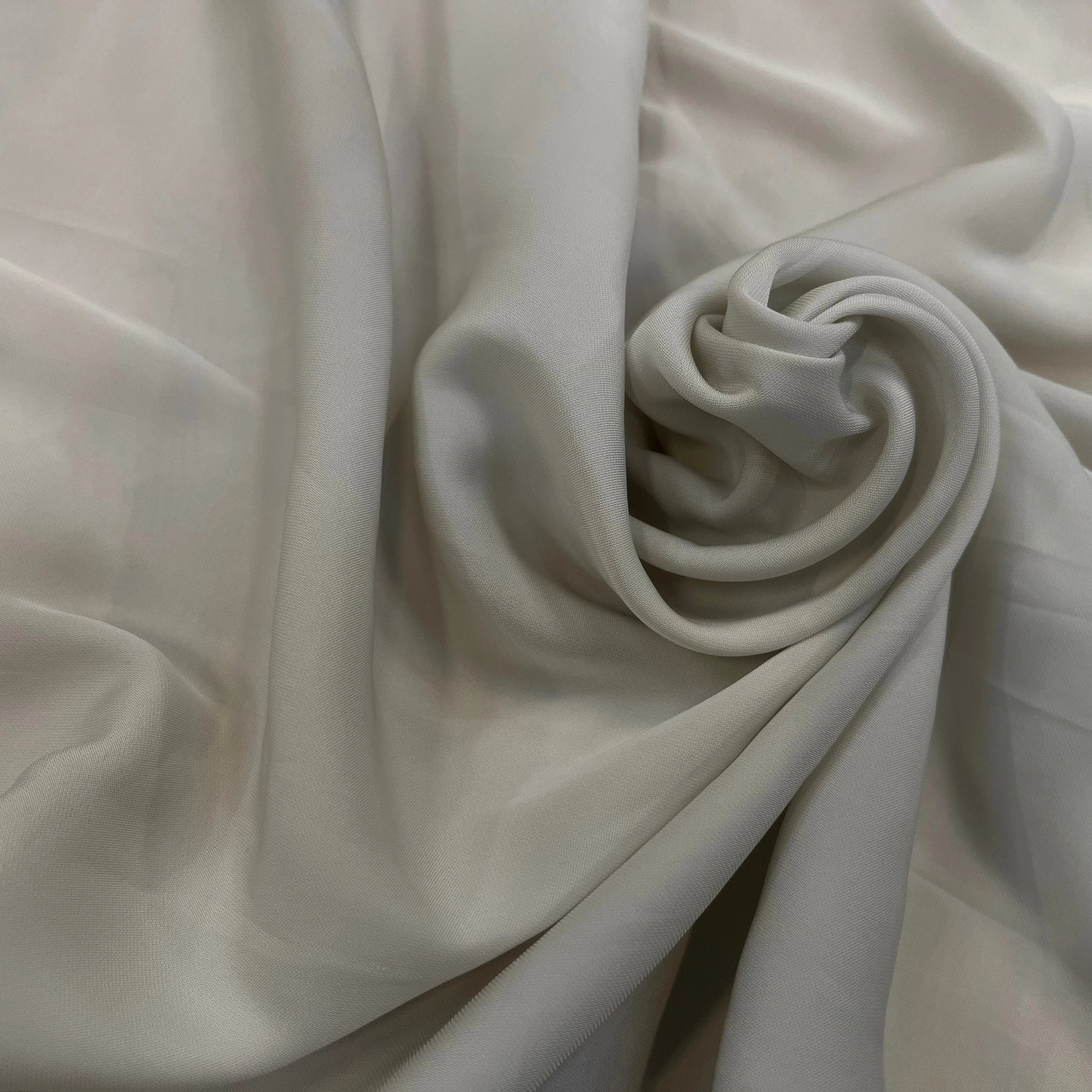 CREPE VISCOSE SOIE FLUIDE DIRTY WHITE - My Little Coupon