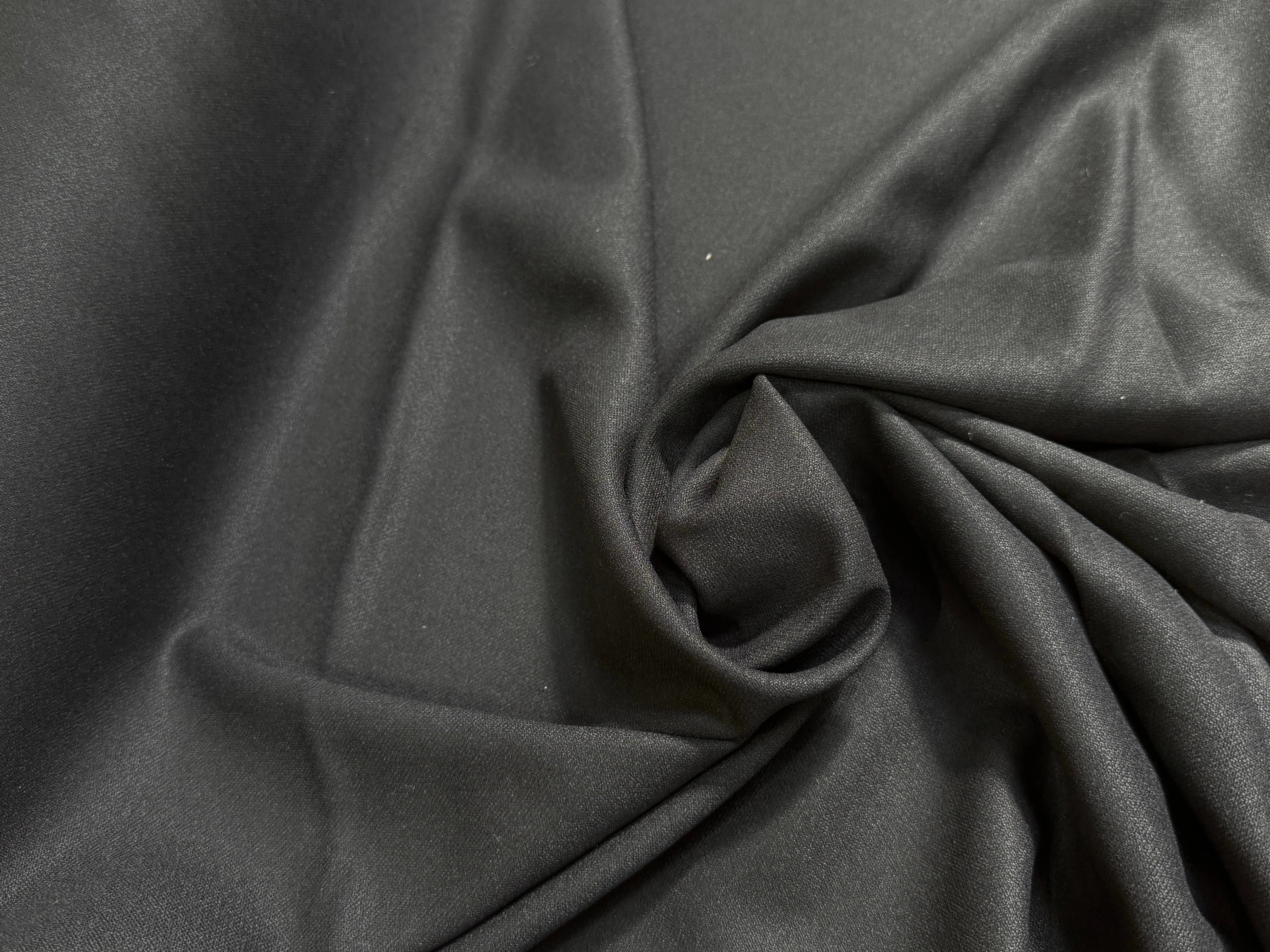 CREPE VISCOSE ULTRA STRETCH NOIR SATINÉ SUBLIME TOMBÉ - My Little Coupon
