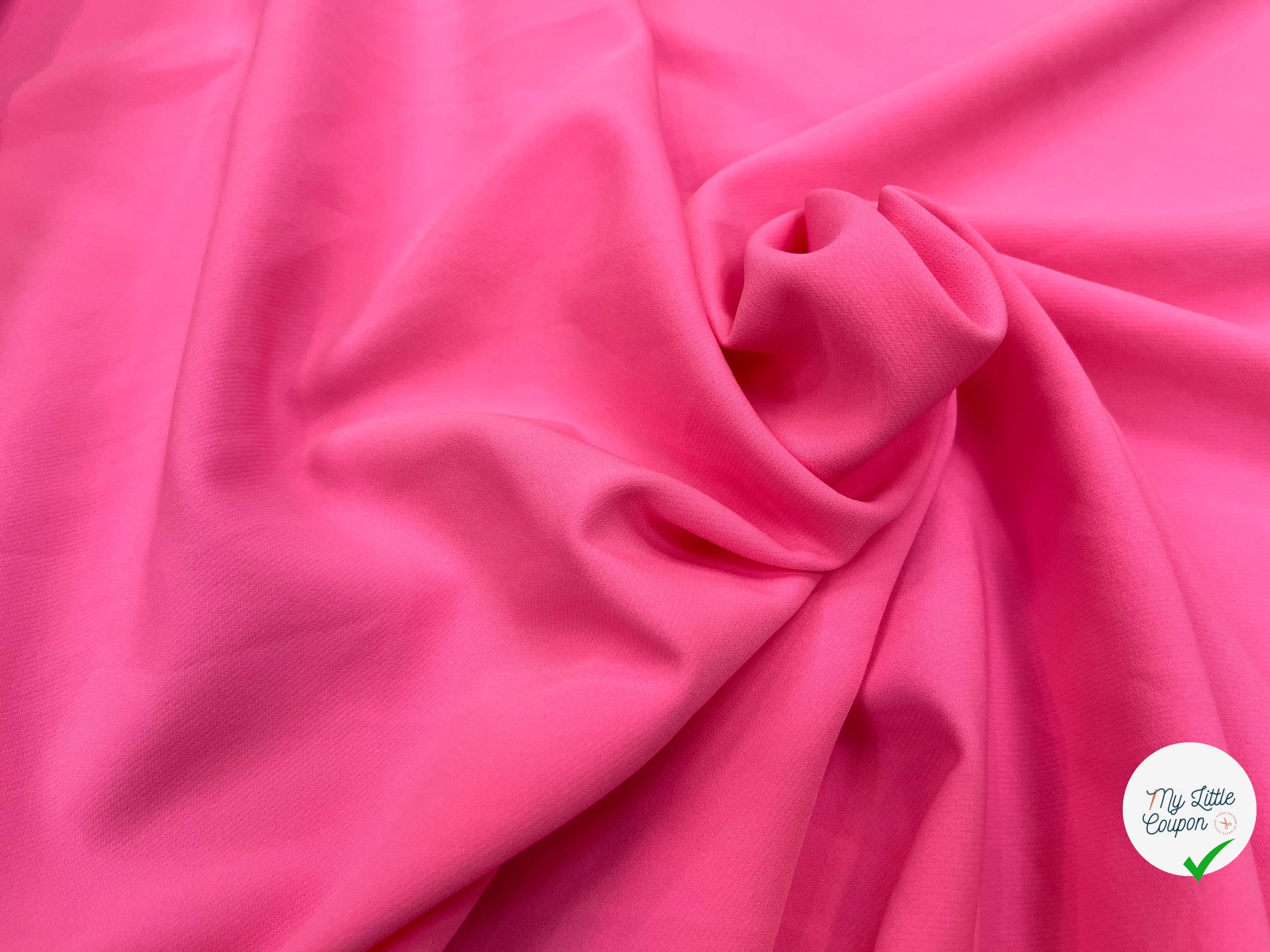 CRÈPE VISCOSE ULTRA STRETCH PARTY PINK - My Little Coupon