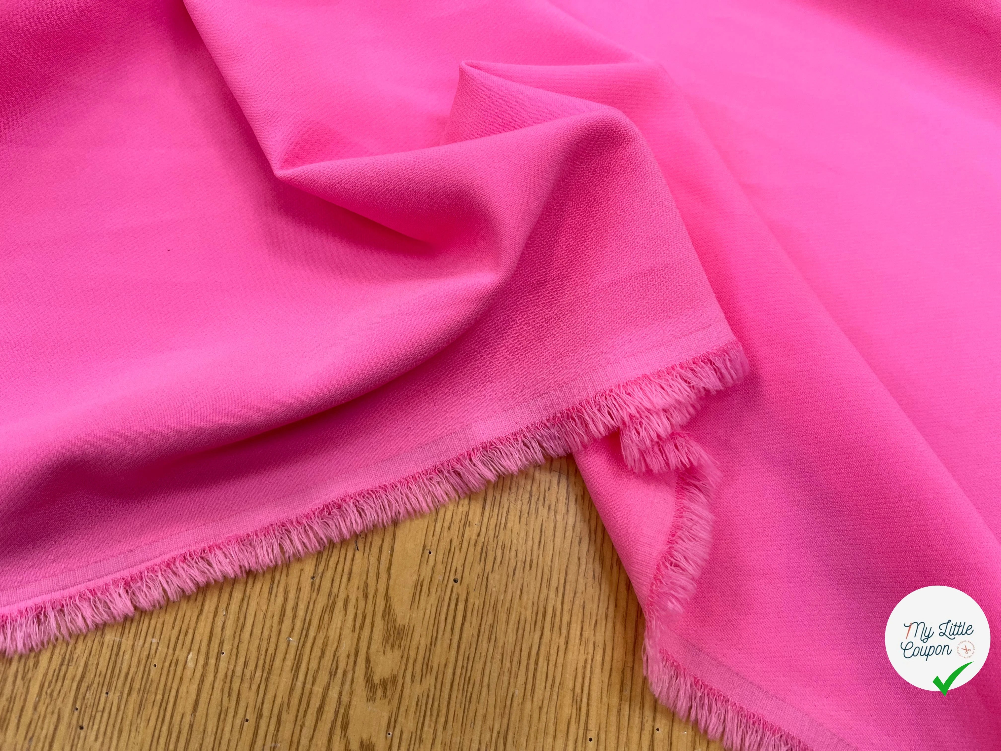 CRÈPE VISCOSE ULTRA STRETCH PARTY PINK - My Little Coupon