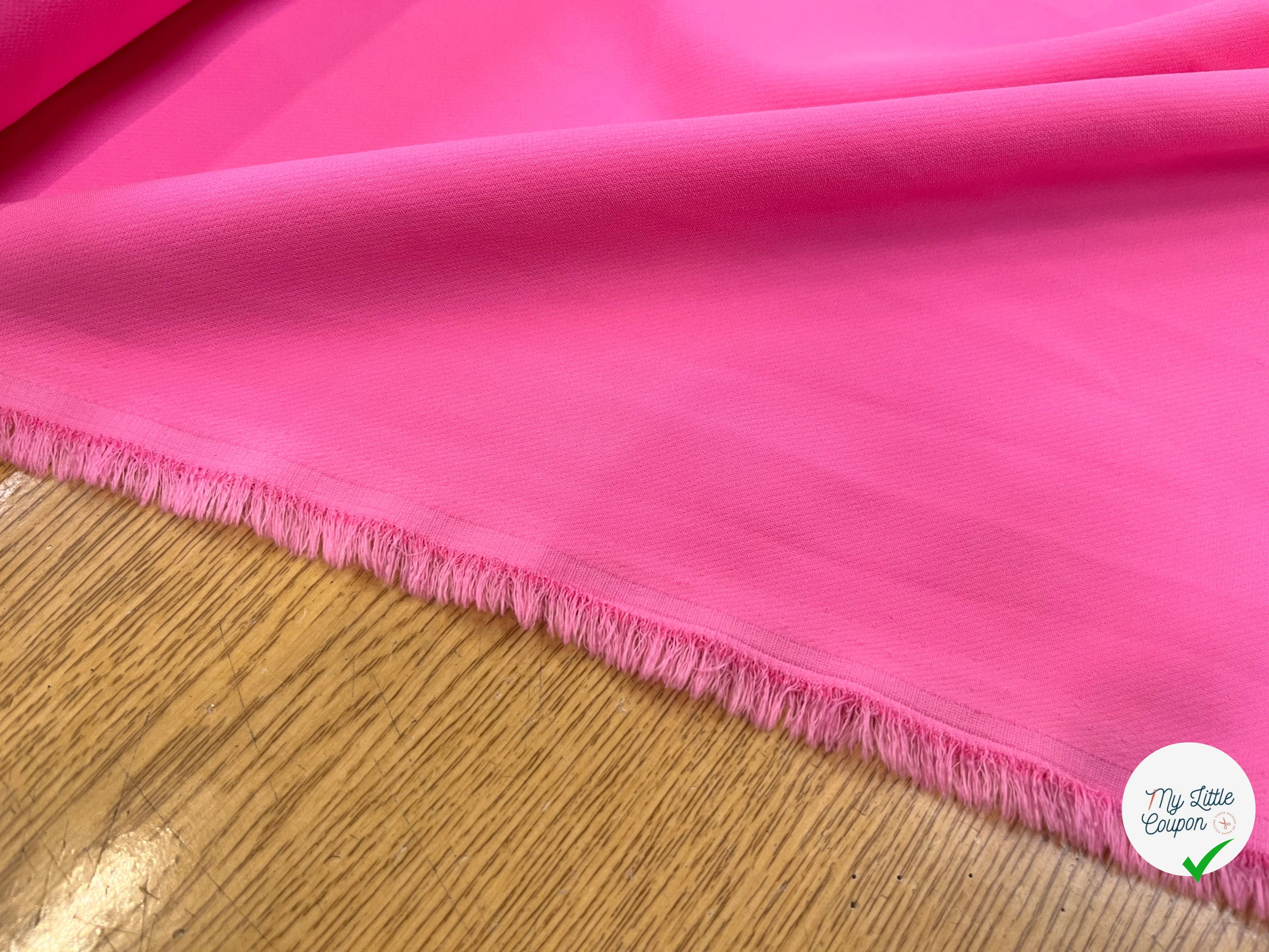 CRÈPE VISCOSE ULTRA STRETCH PARTY PINK - My Little Coupon