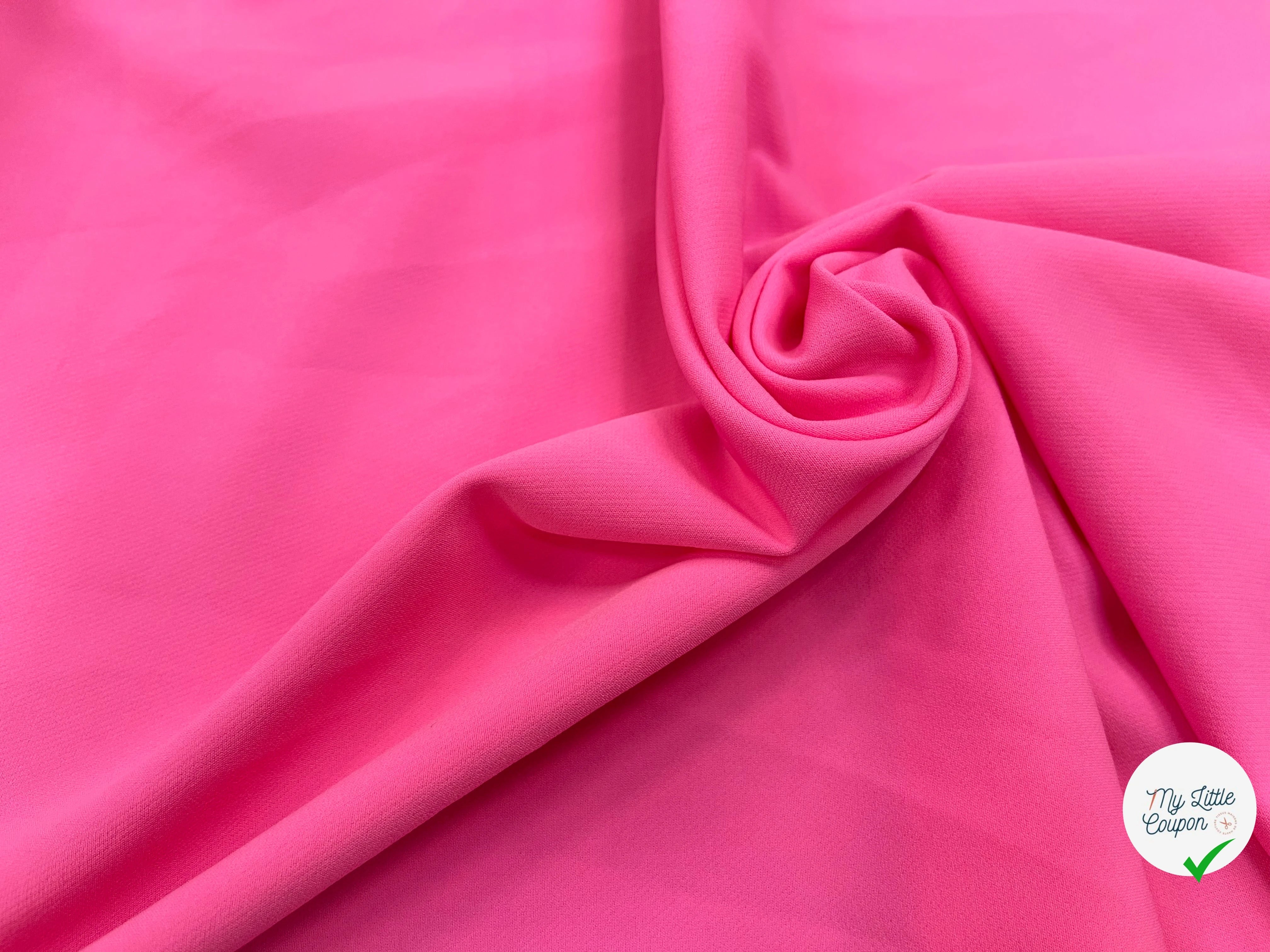 CRÈPE VISCOSE ULTRA STRETCH PARTY PINK - My Little Coupon