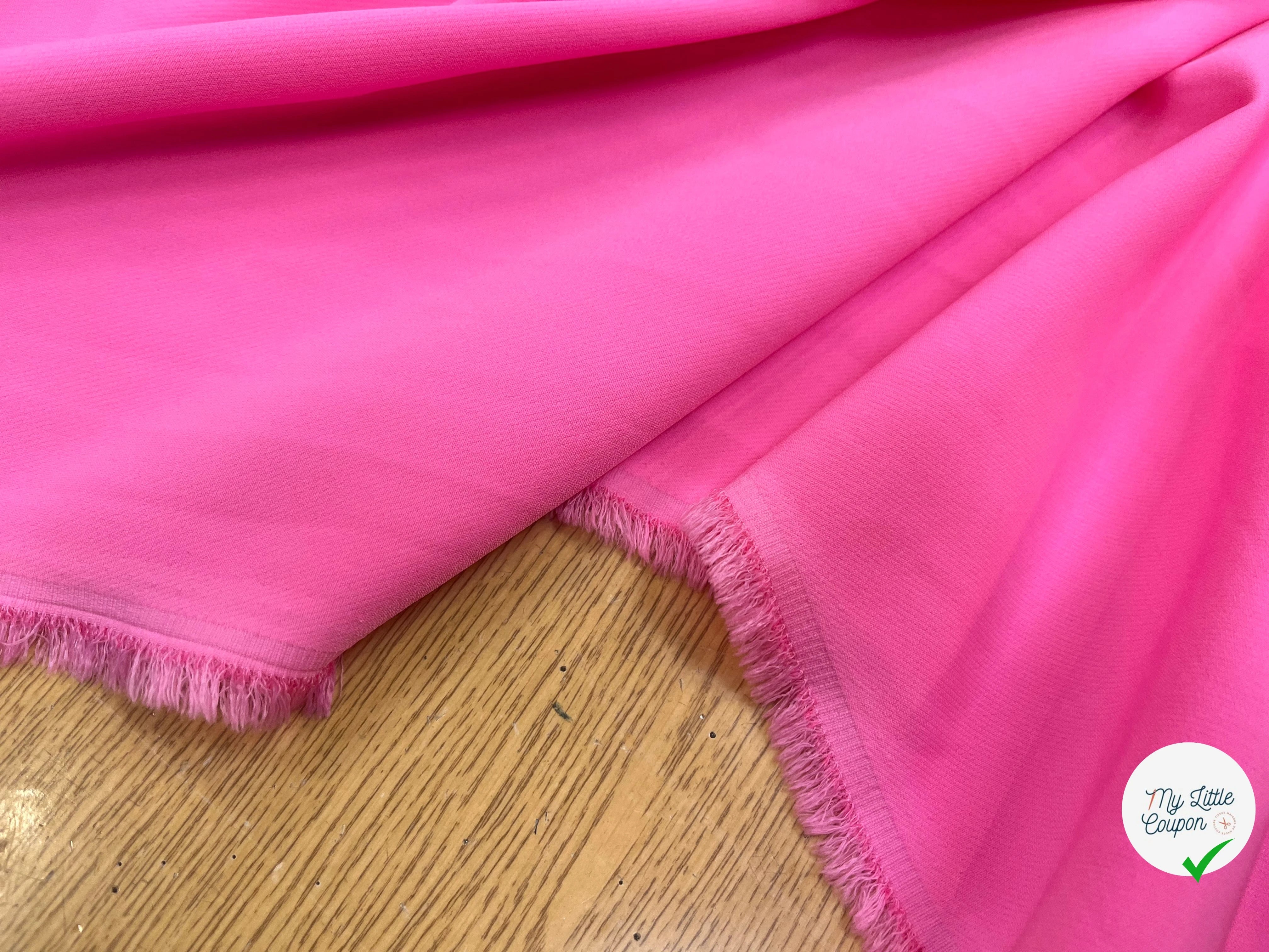 CRÈPE VISCOSE ULTRA STRETCH PARTY PINK - My Little Coupon