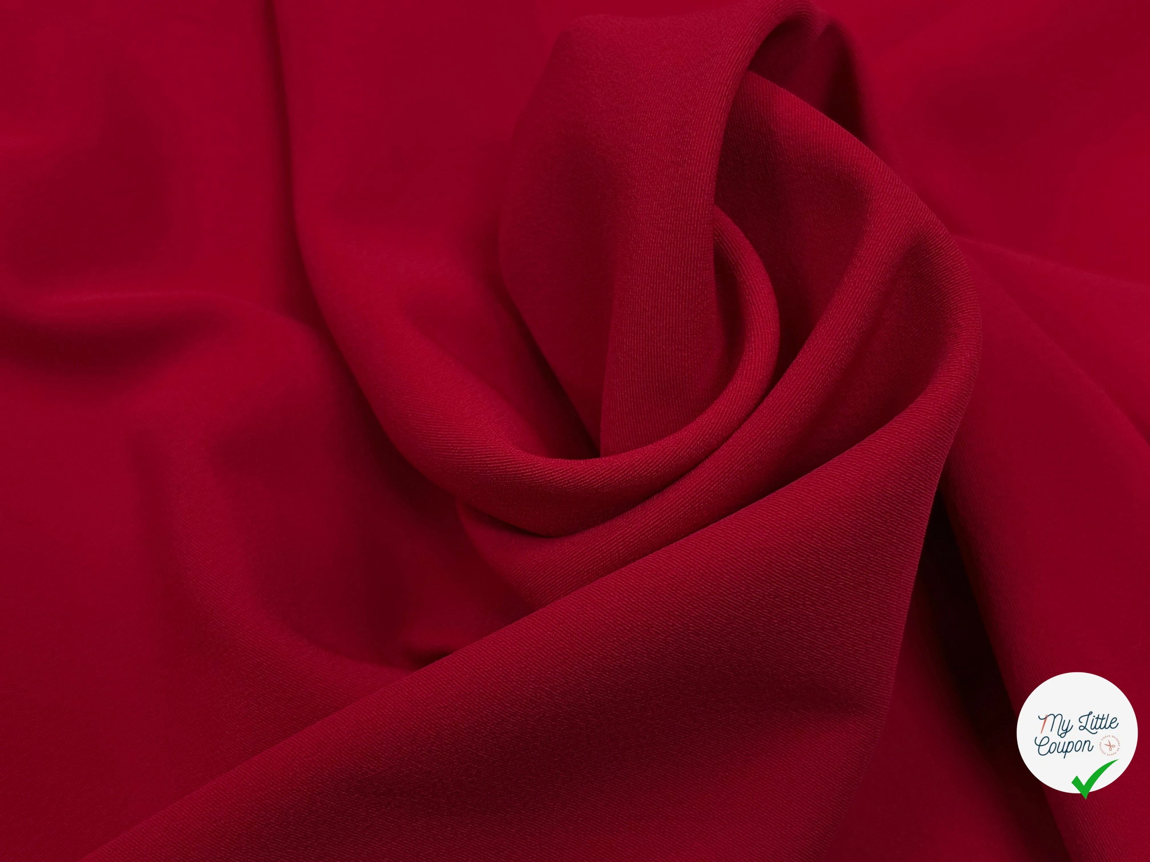 CREPE VISCOSE ULTRA STRETCH ROUGE 125CM - My Little Coupon