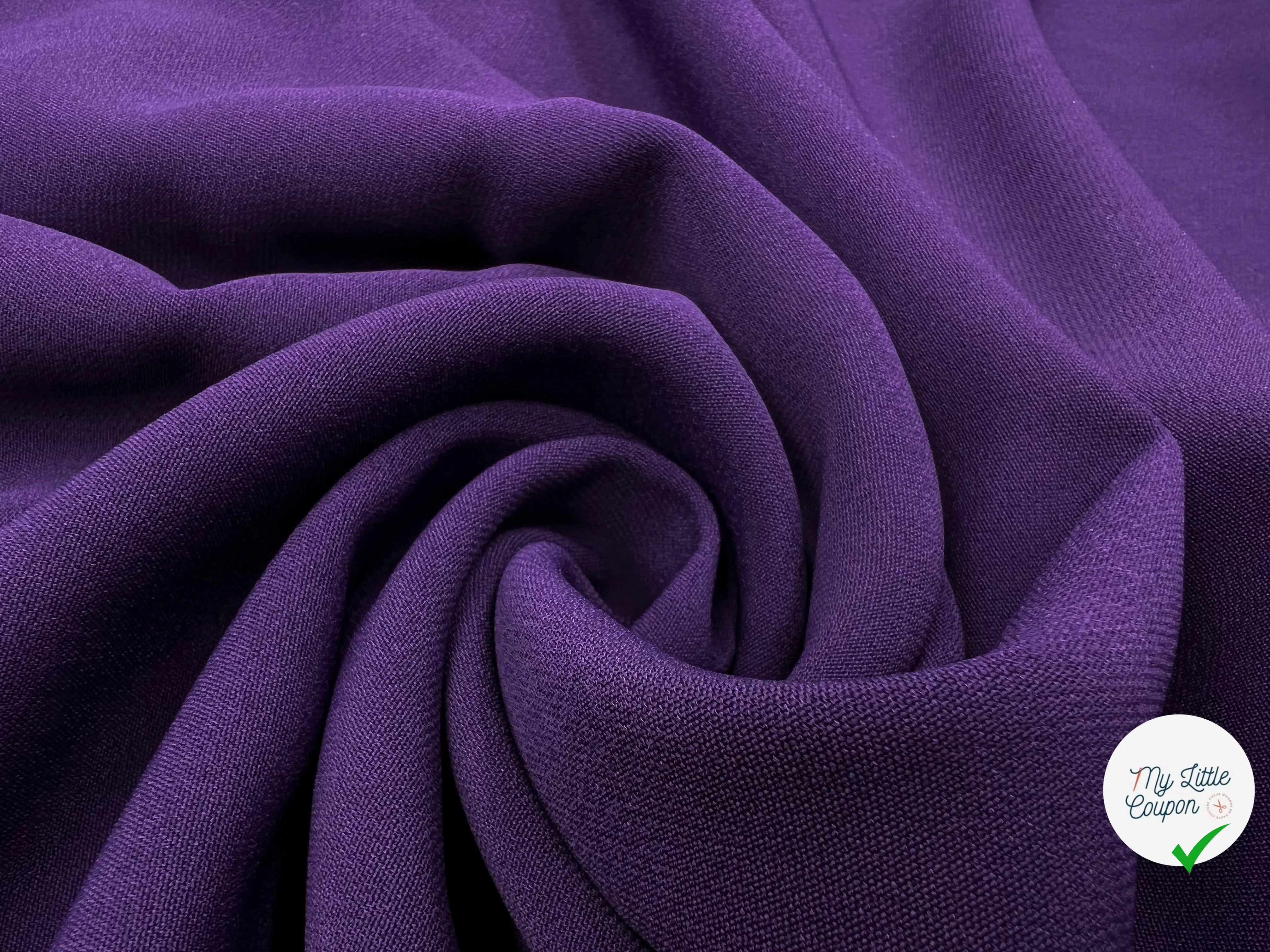 CRÊPE VISCOSE VIOLET PRESTIGE STRETCH - My Little Coupon - tissu - coudre