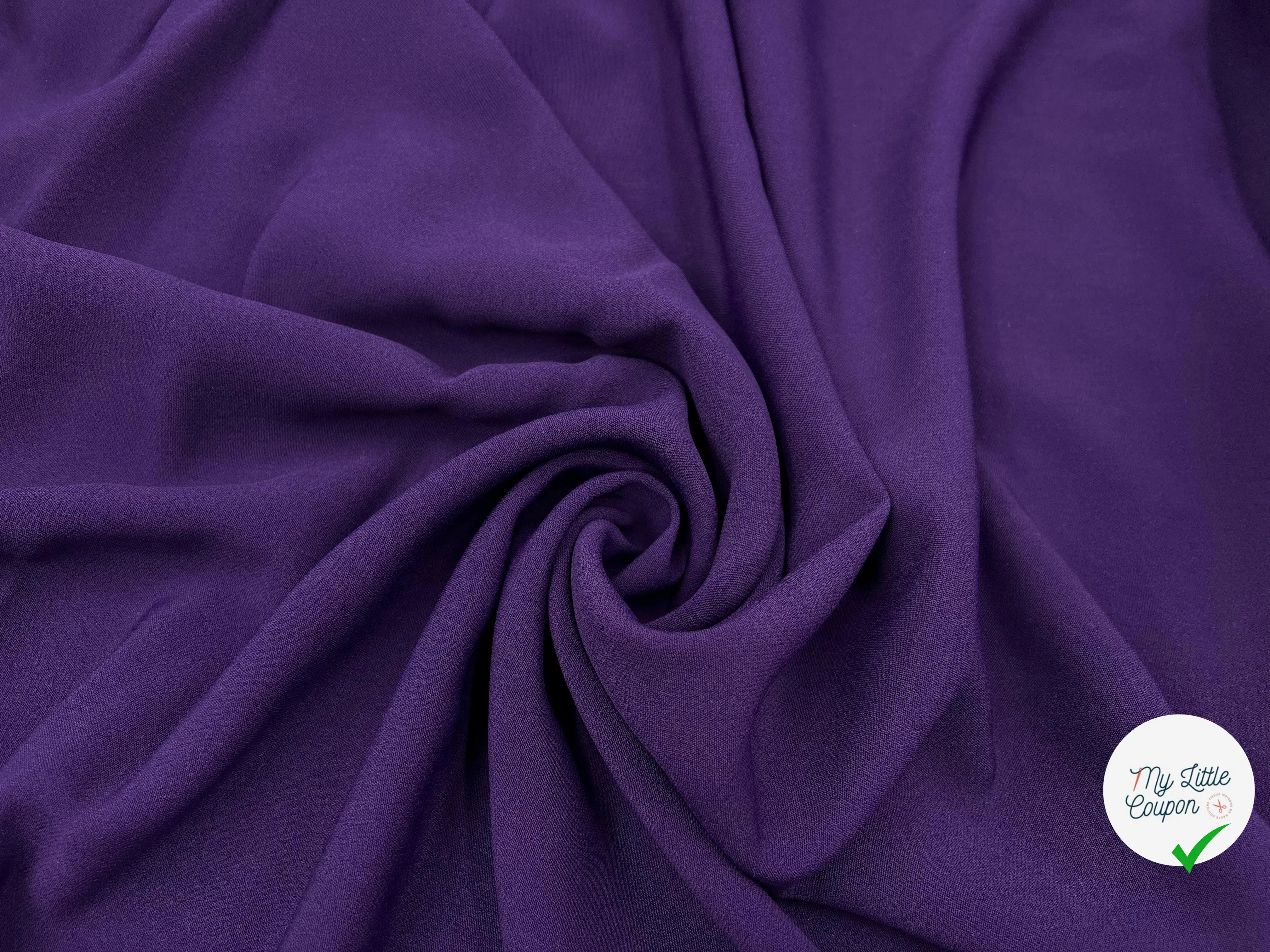 CRÊPE VISCOSE VIOLET PRESTIGE STRETCH - My Little Coupon - tissu - coudre