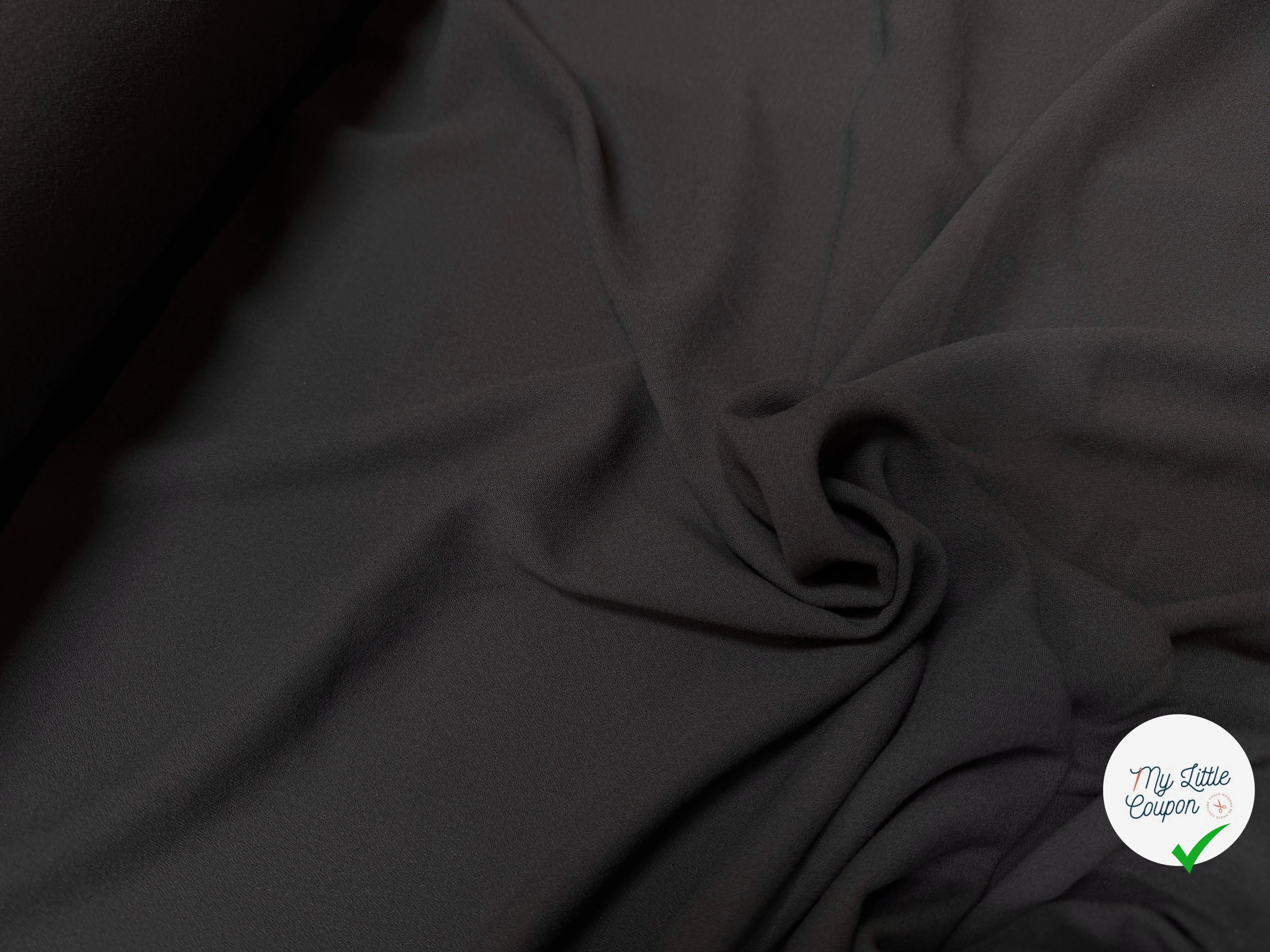 CRÊPE VISCOSE WOODY BROWN 25% LAINE VIERGE - My Little Coupon
