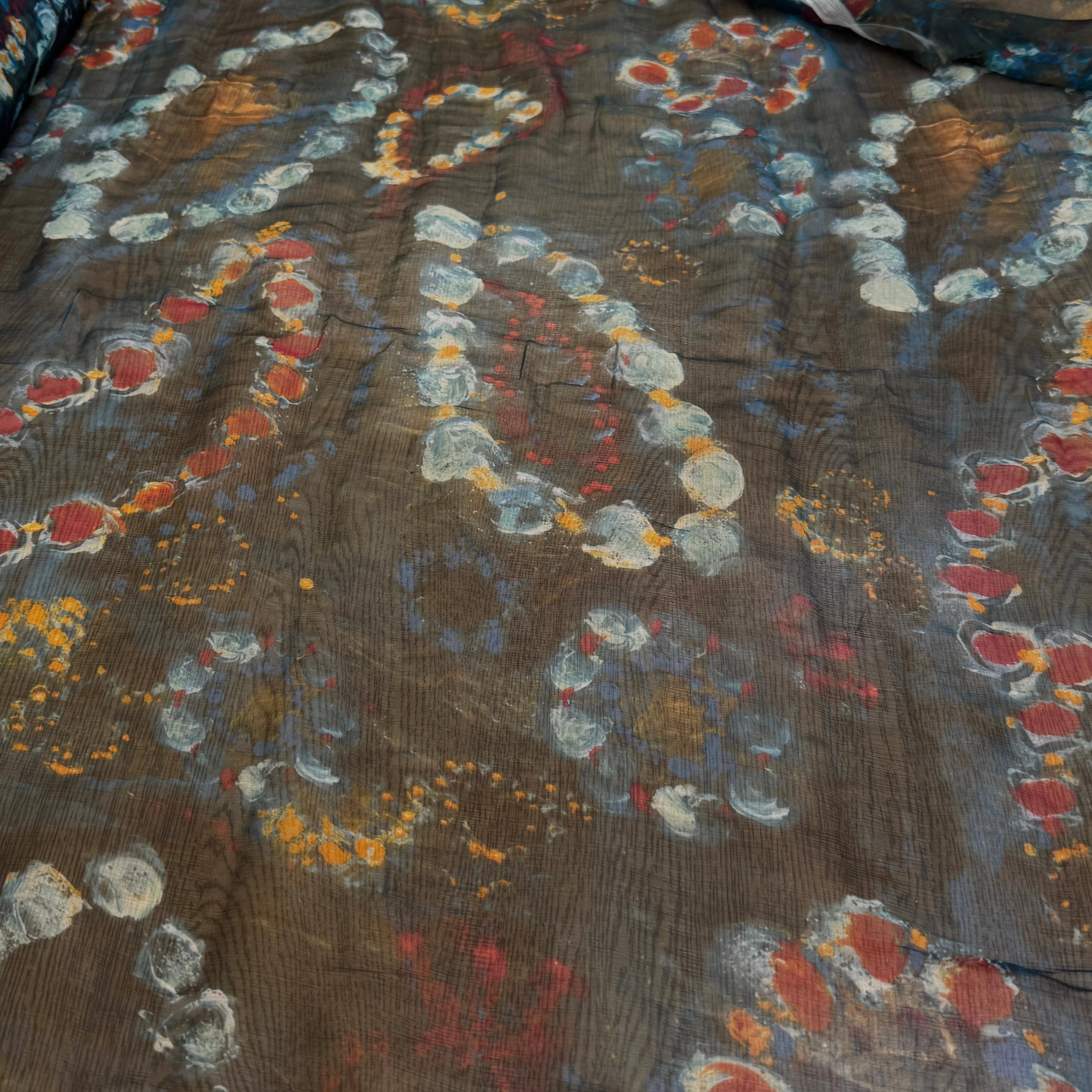 CREPON DE SOIE IMPRIMÉ MULTICOLORES - My Little Coupon