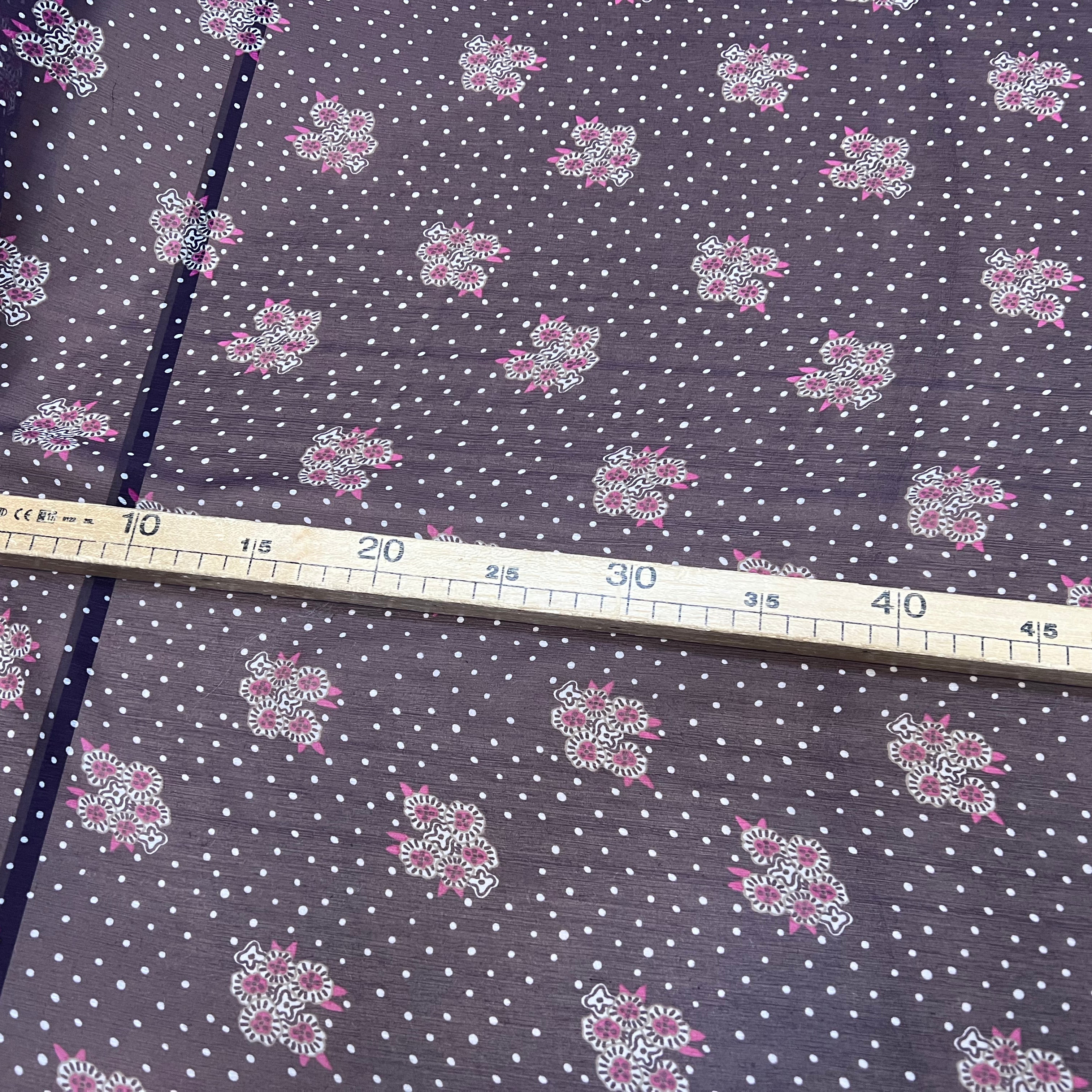 CRÉPON DE SOIE MAZZO DI FIORI E SETA VIOLET - My Little Coupon