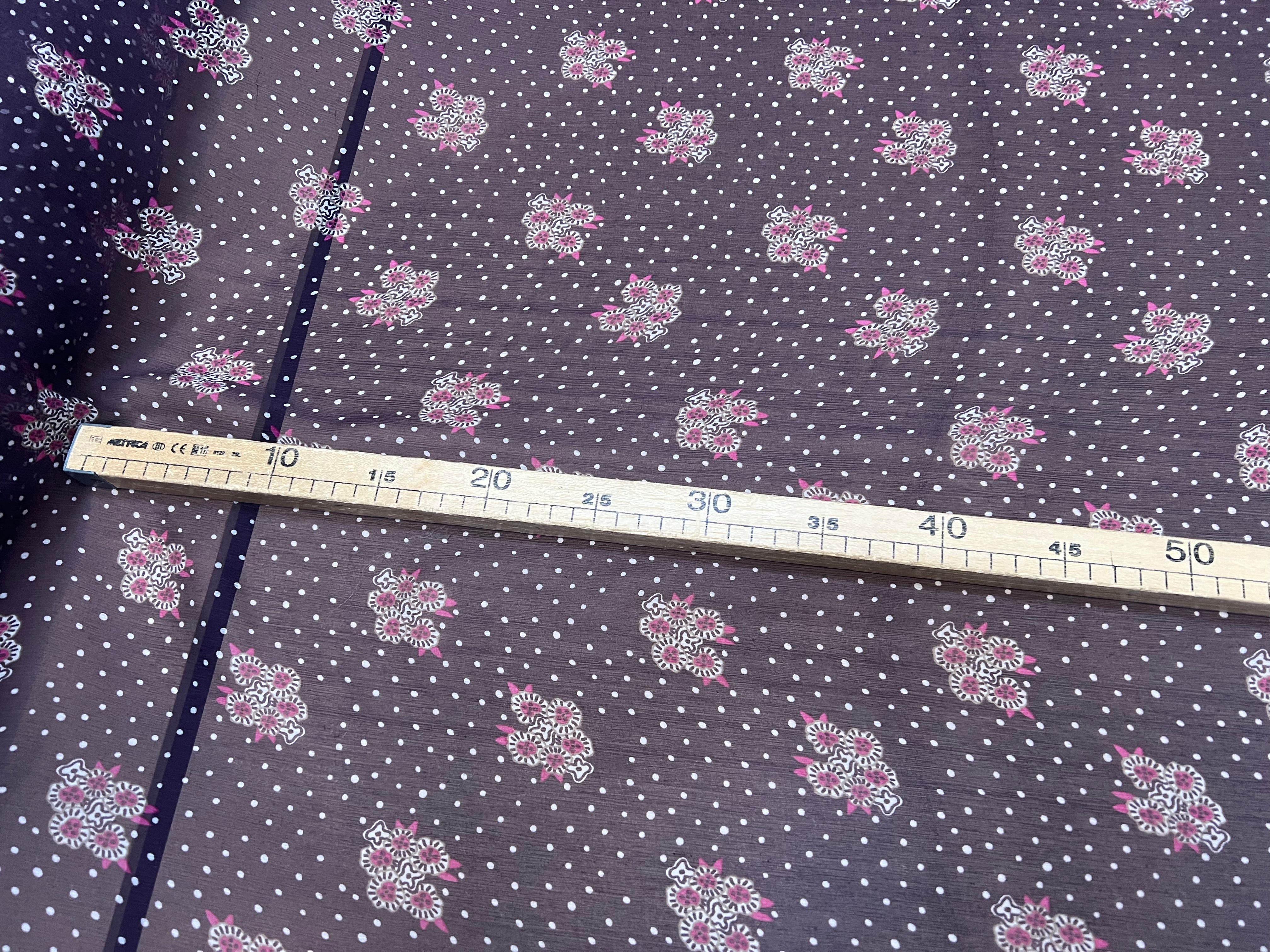 CRÉPON DE SOIE MAZZO DI FIORI E SETA VIOLET - My Little Coupon