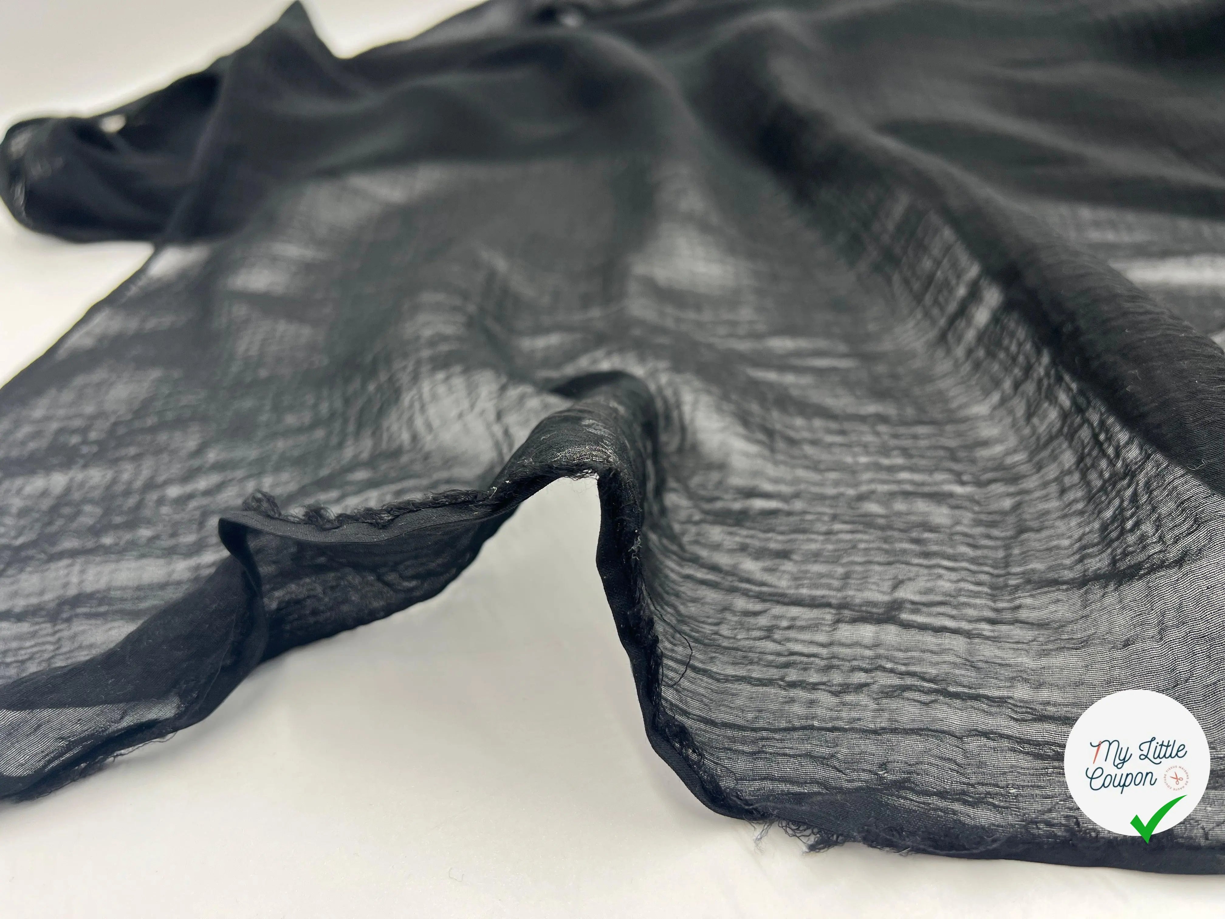 CRÉPON DE SOIE NOIR - My Little Coupon - tissu - coudre