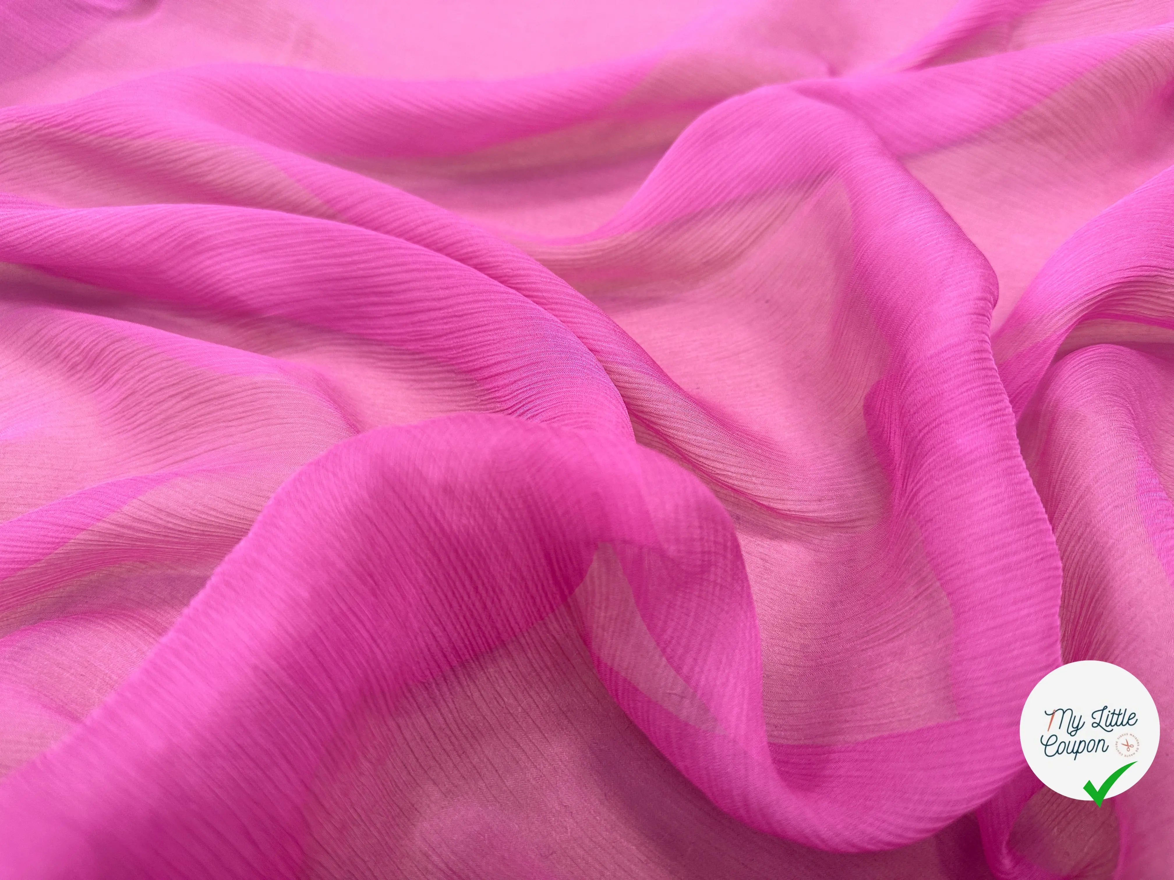 CRÉPON DE SOIE PLISSÉ ROSE - My Little Coupon