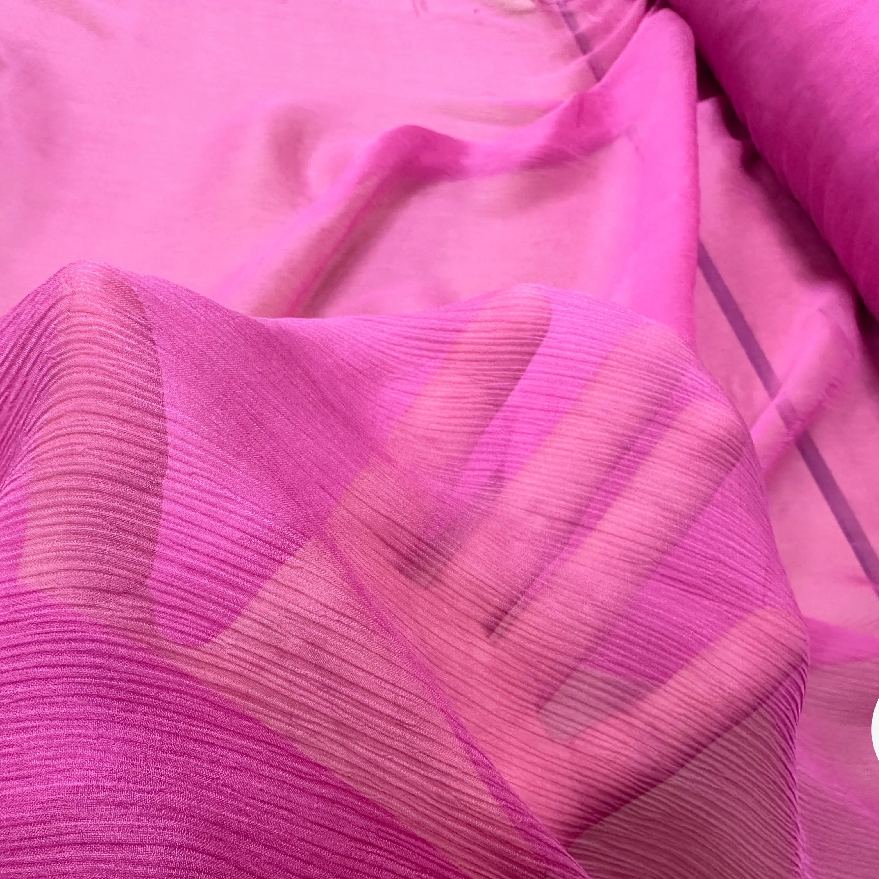 CRÉPON DE SOIE PLISSÉ ROSE - My Little Coupon