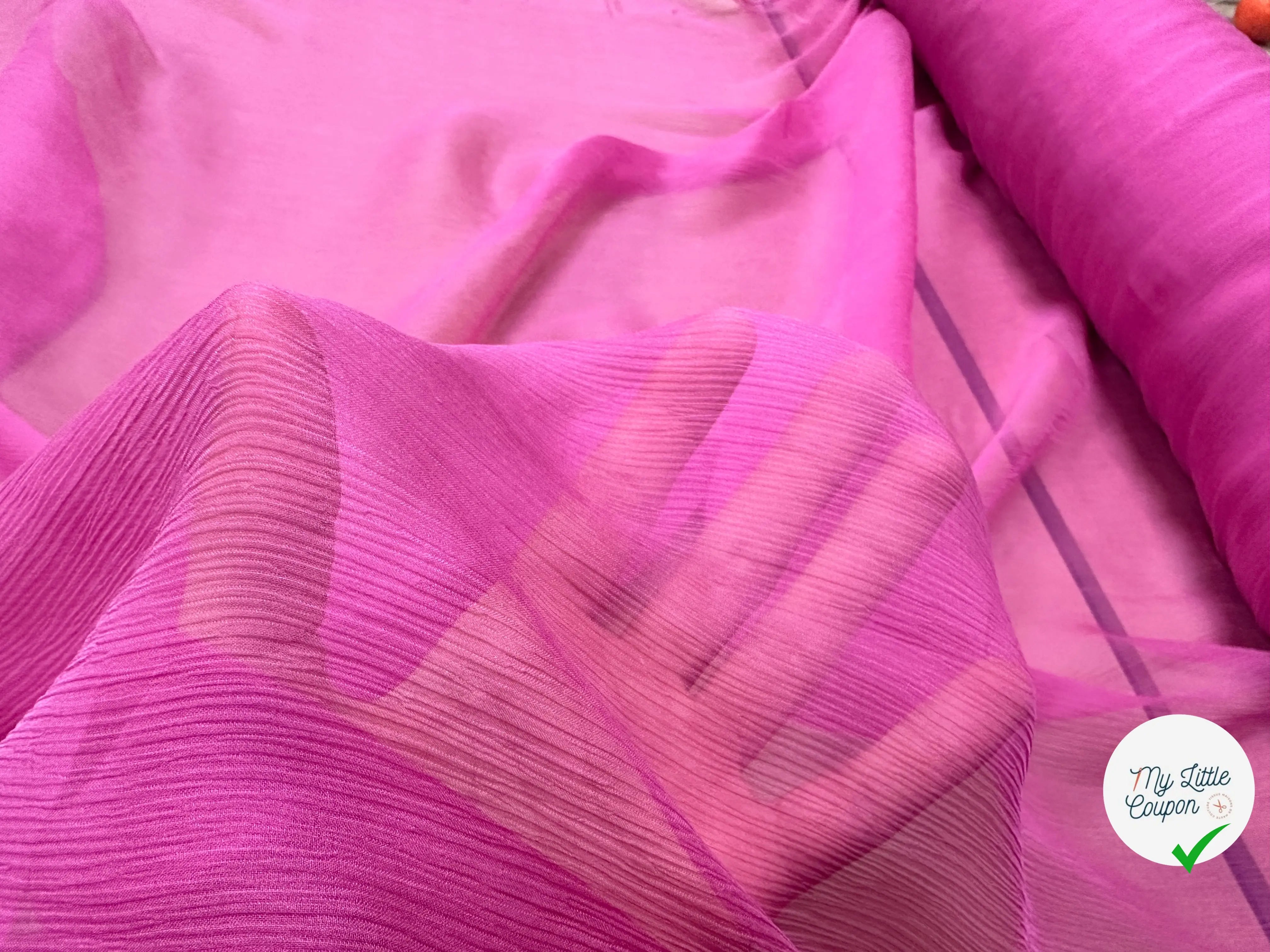 CRÉPON DE SOIE PLISSÉ ROSE - My Little Coupon