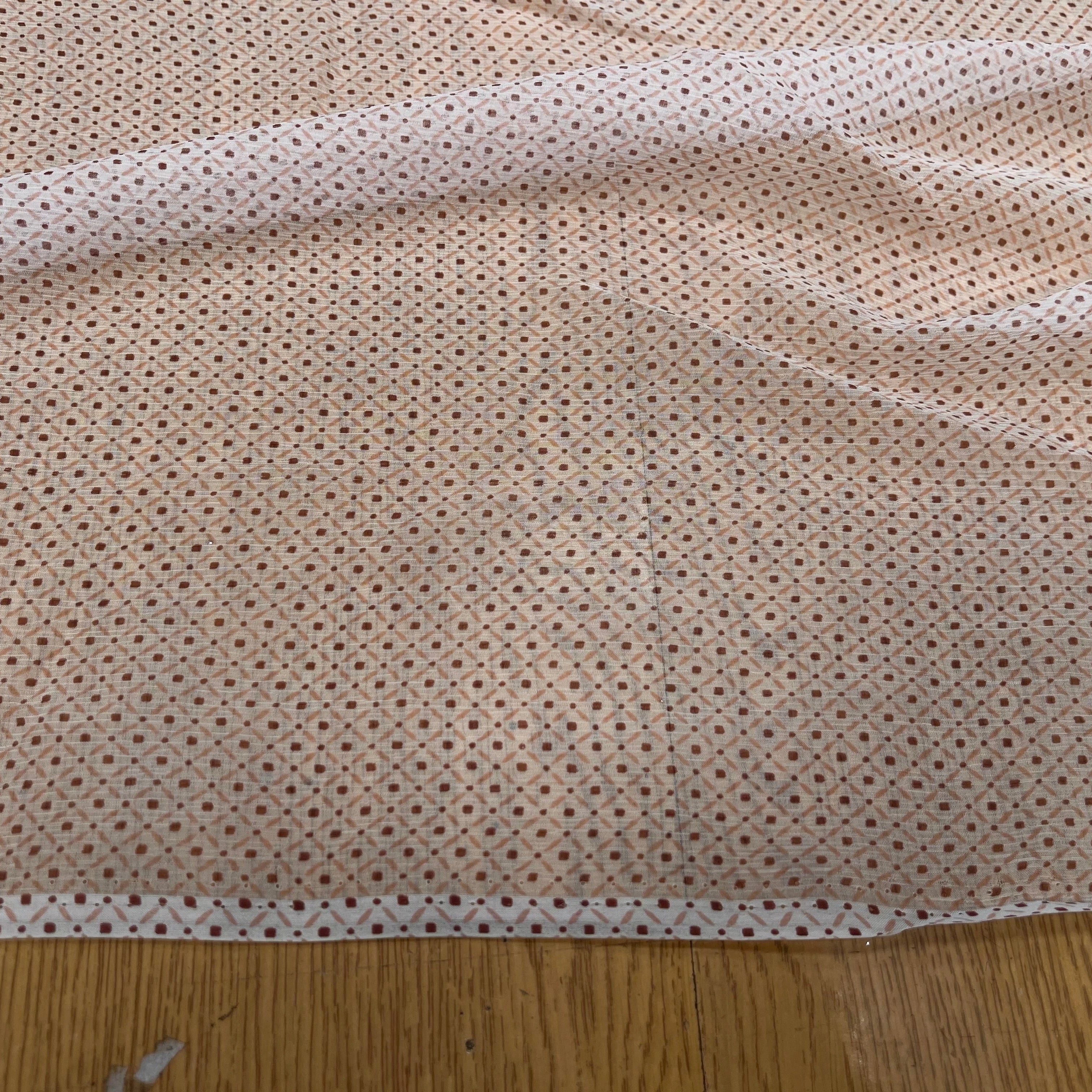 CREPON DE SOIE PLISSÉE MOTIF RECTANGULAIRE GÉOMETRIQUE - My Little Coupon