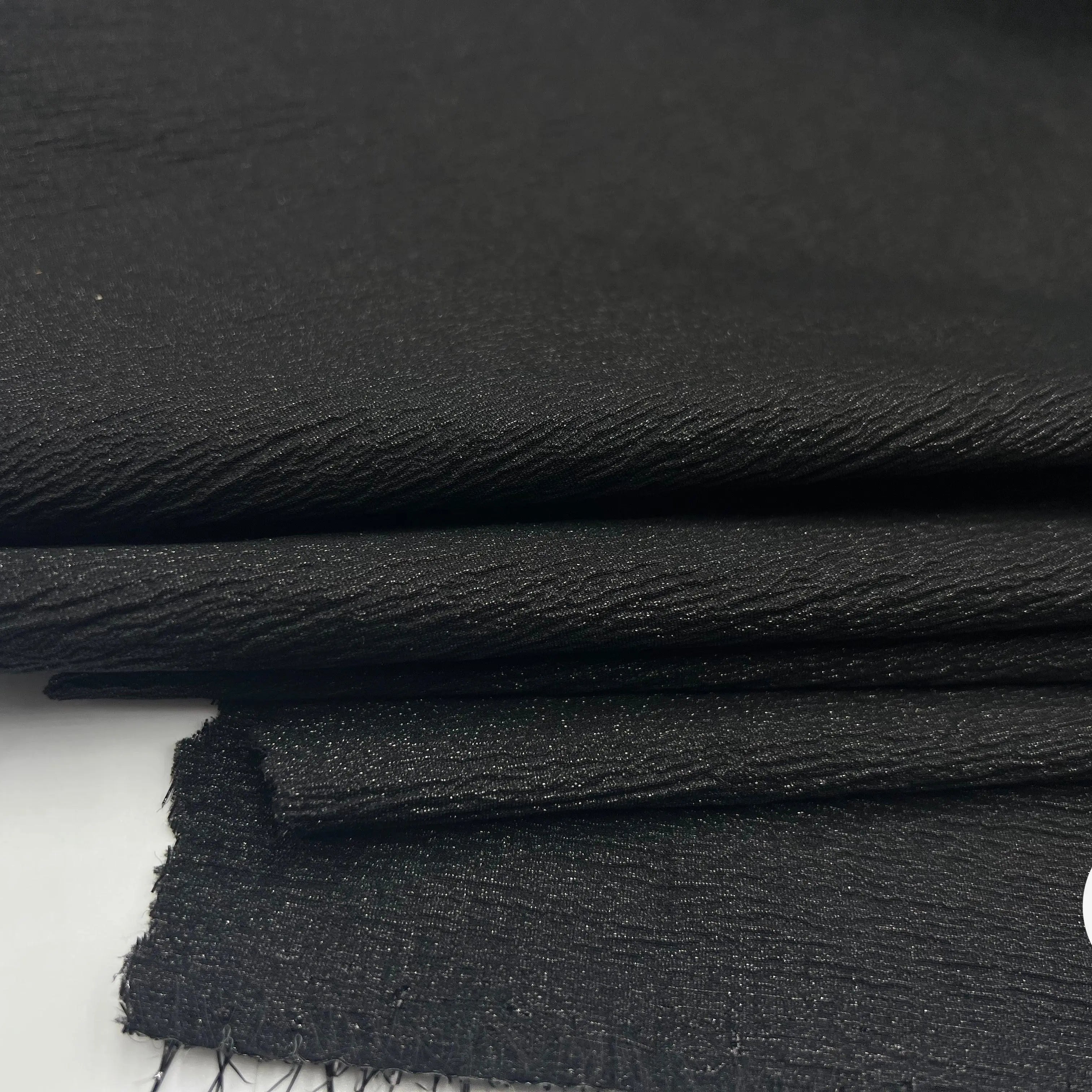 CRÉPON NOIR RIGIDE SCINTILLANT FESTIF - My Little Coupon - tissu - coudre