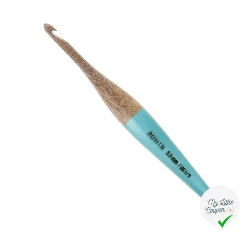 CROCHET EN BOIS DE MANGUIER BLEU - My Little Coupon