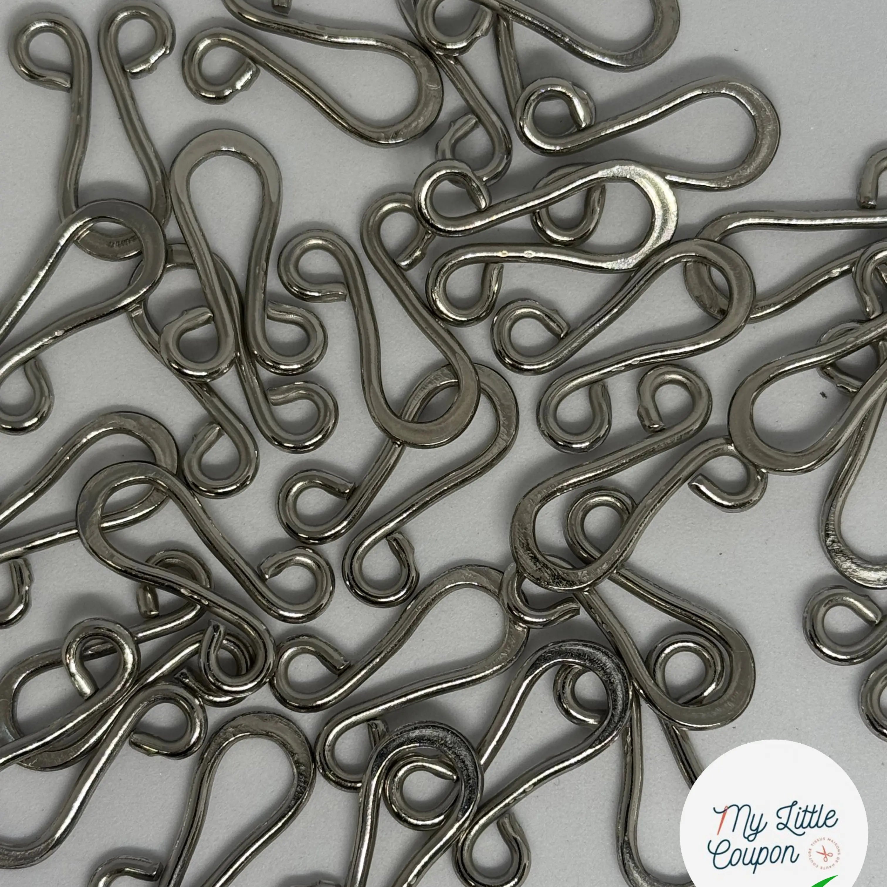 CROCHET FEMELLE MÉTAL ARGENTÉ DÉCORATIF - My Little Coupon