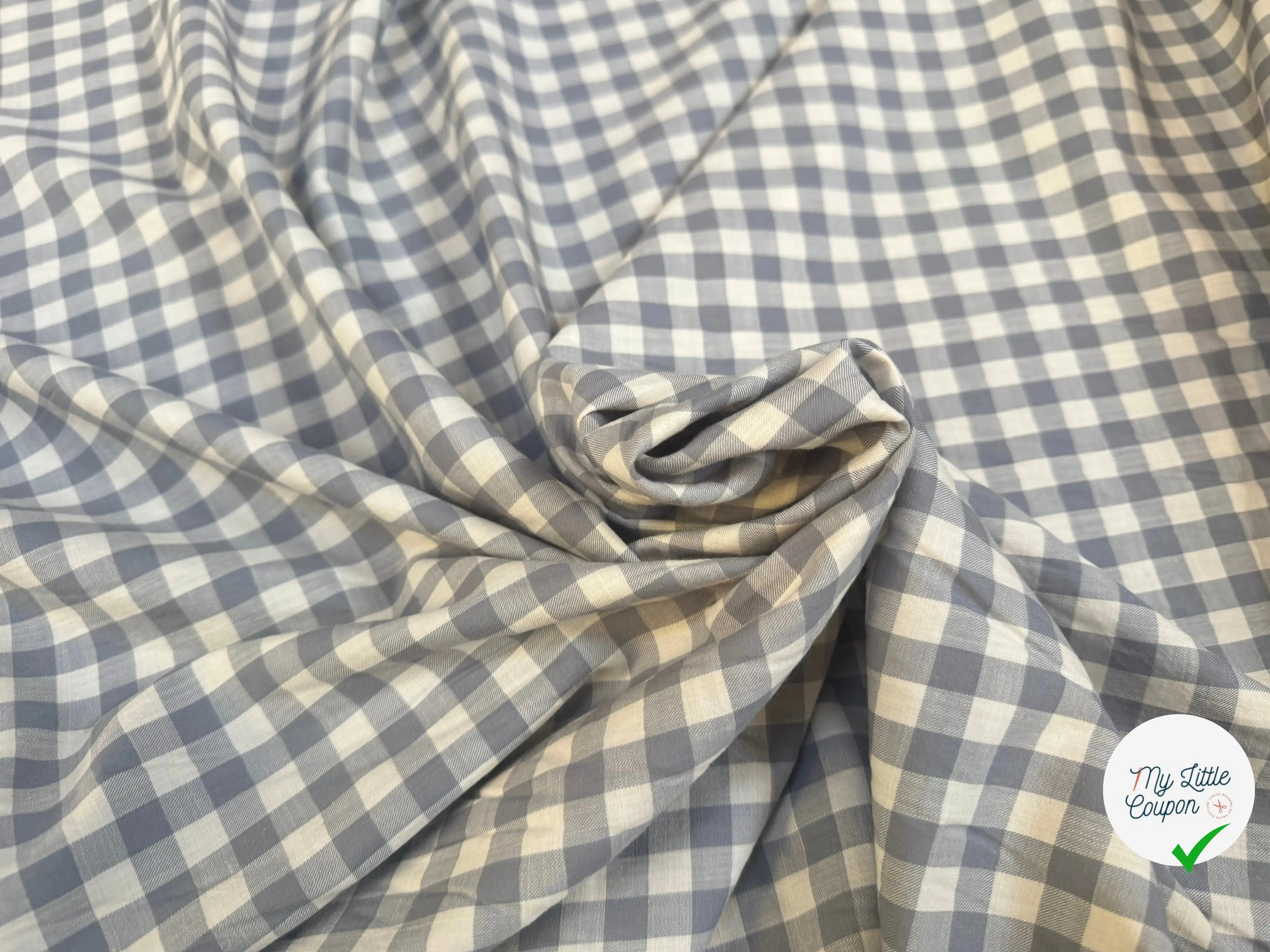 TISSU CHEMISE TRAPPEUR DAMIER DUVETEUX - My Little Coupon