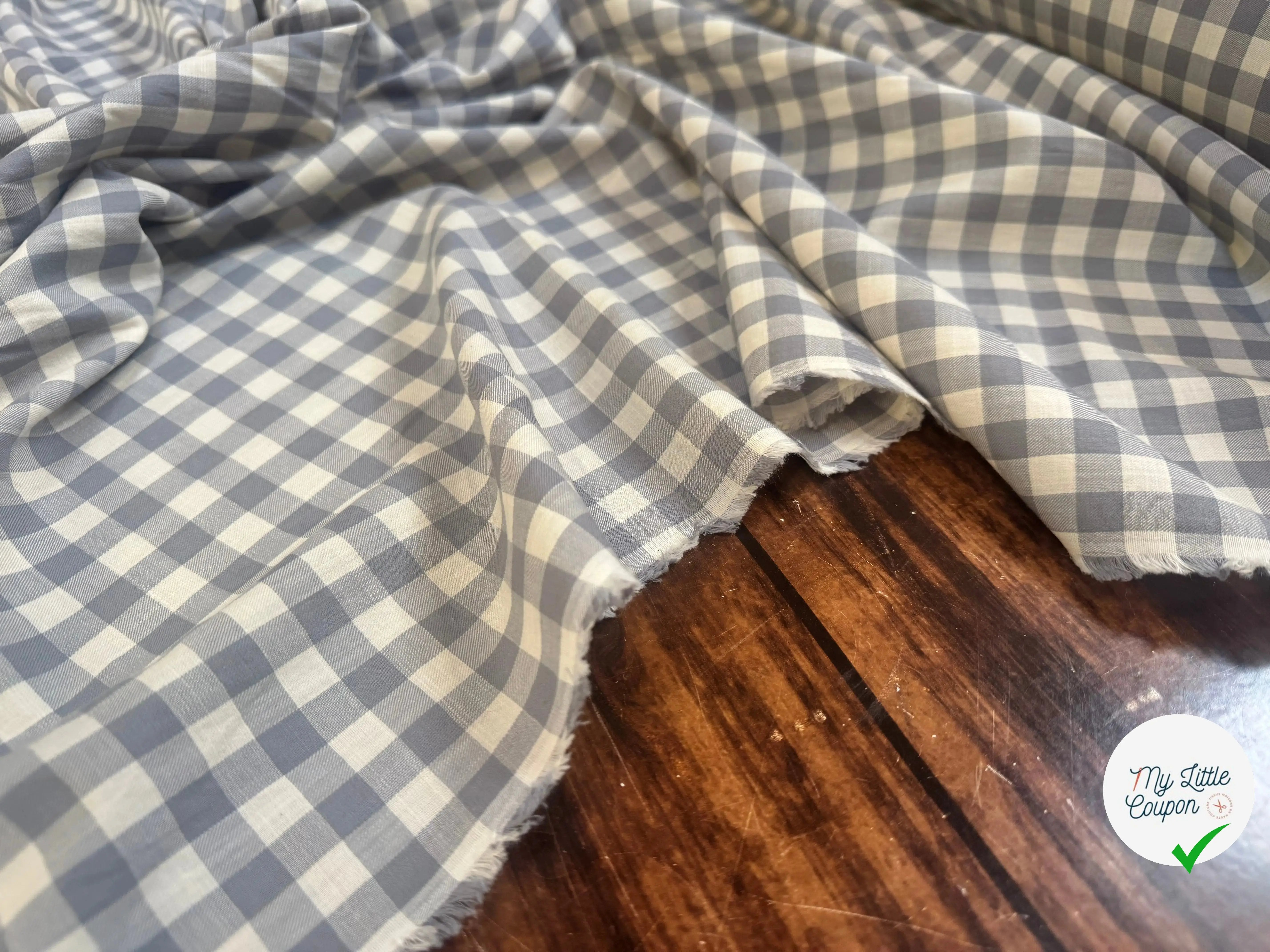 TISSU CHEMISE TRAPPEUR DAMIER DUVETEUX - My Little Coupon