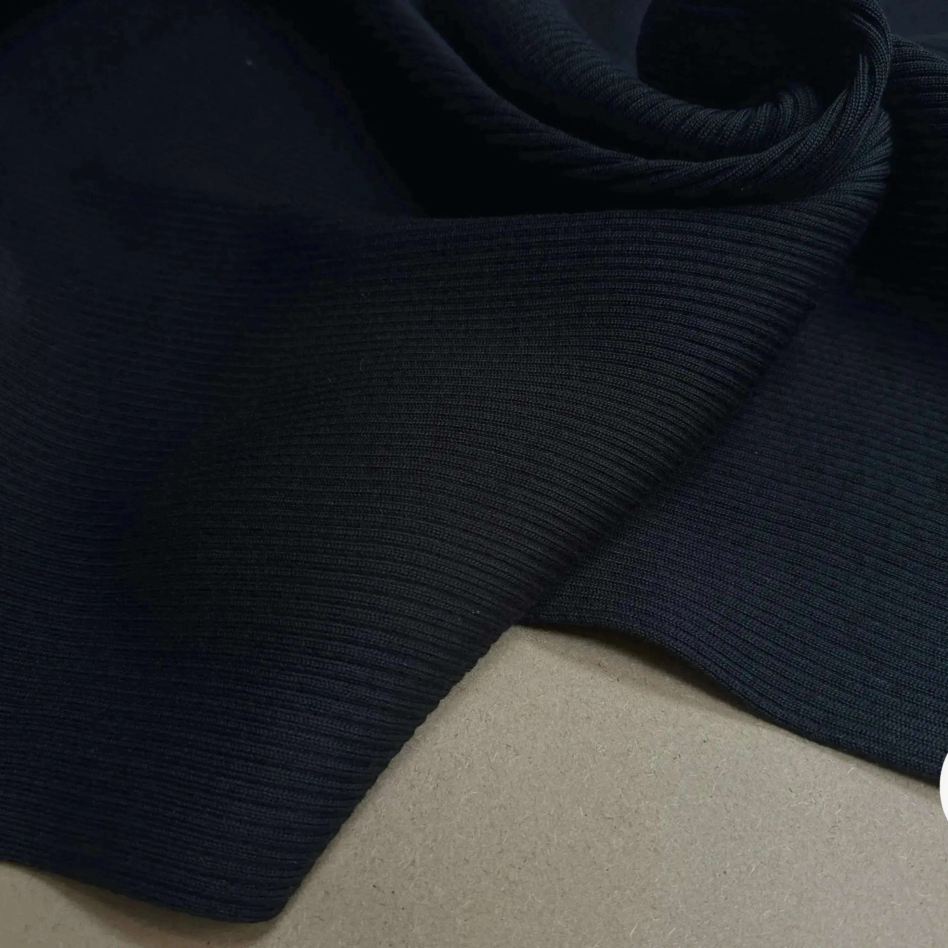 BORD CÔTE LOURD 100% ACRYLIQUE NOIR - My Little Coupon