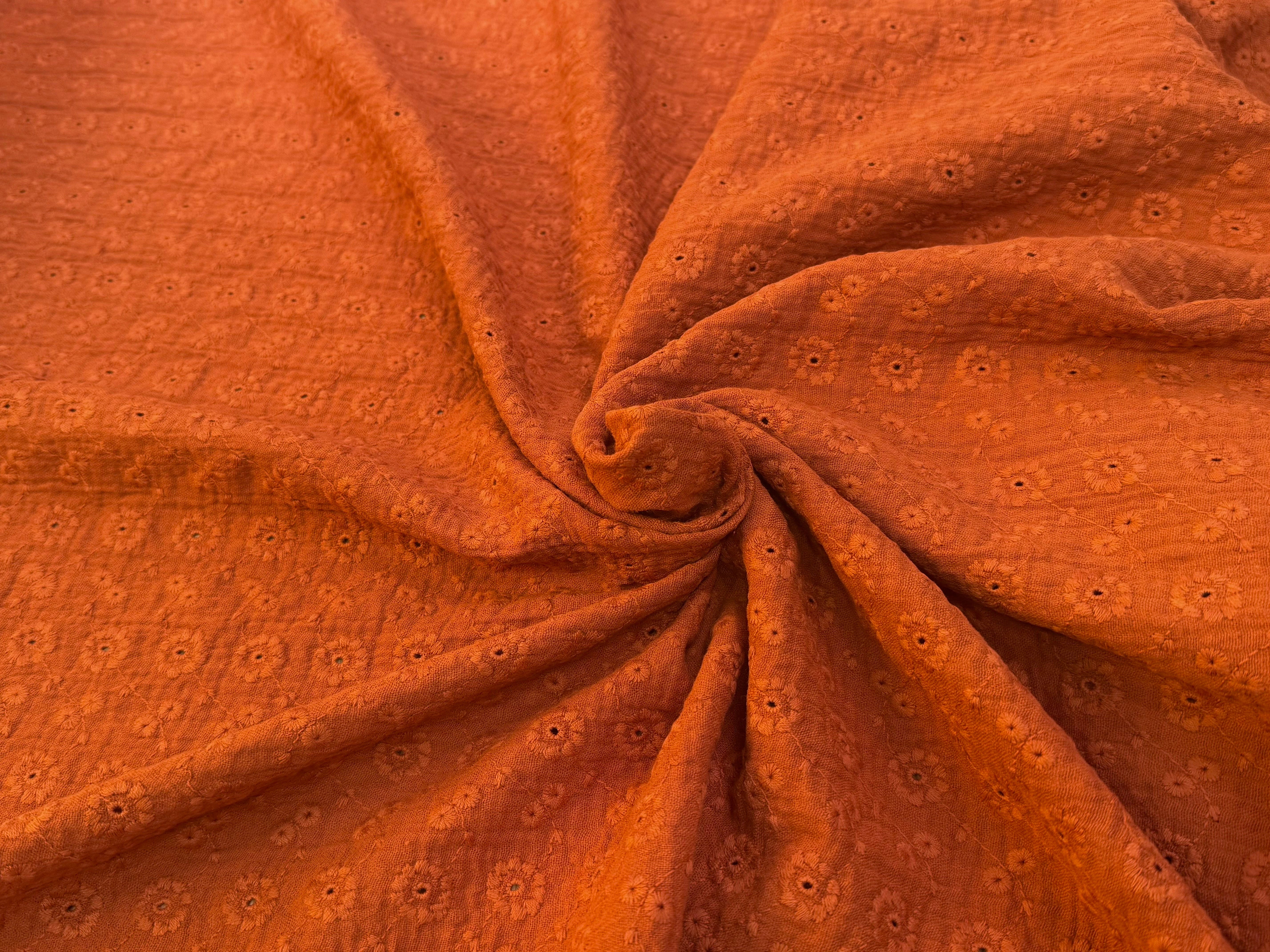 BRODERIE ANGLAISE COTON ROUILLE - My Little Coupon