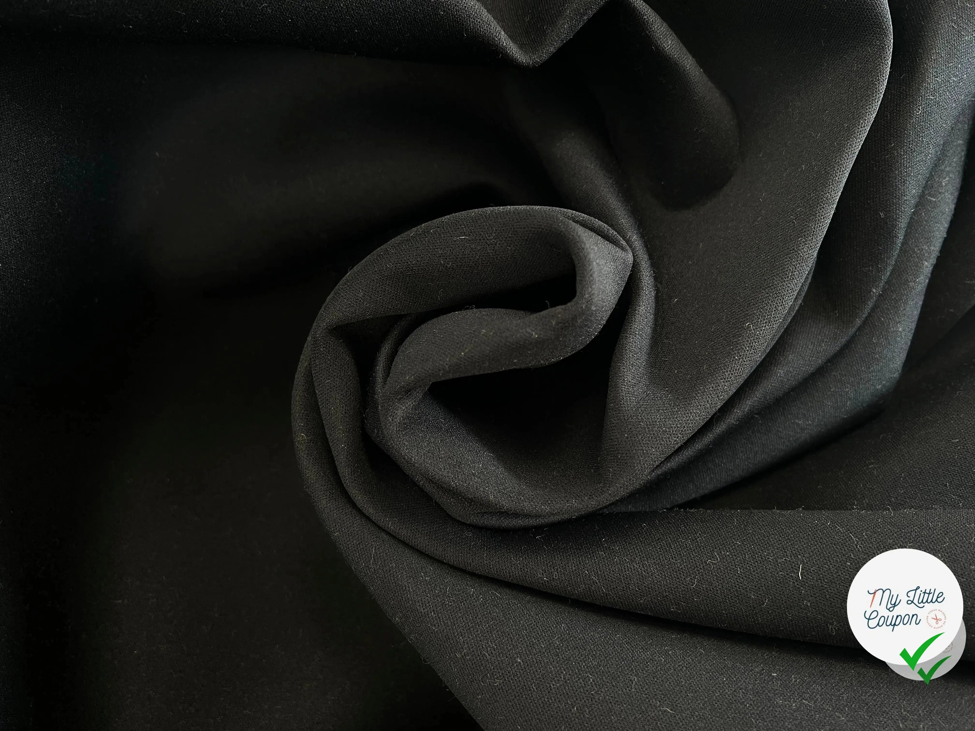 CABAN CONTERCOLLĂ MOUSSE NOIRE CAMEL - My Little Coupon - tissu - coudre