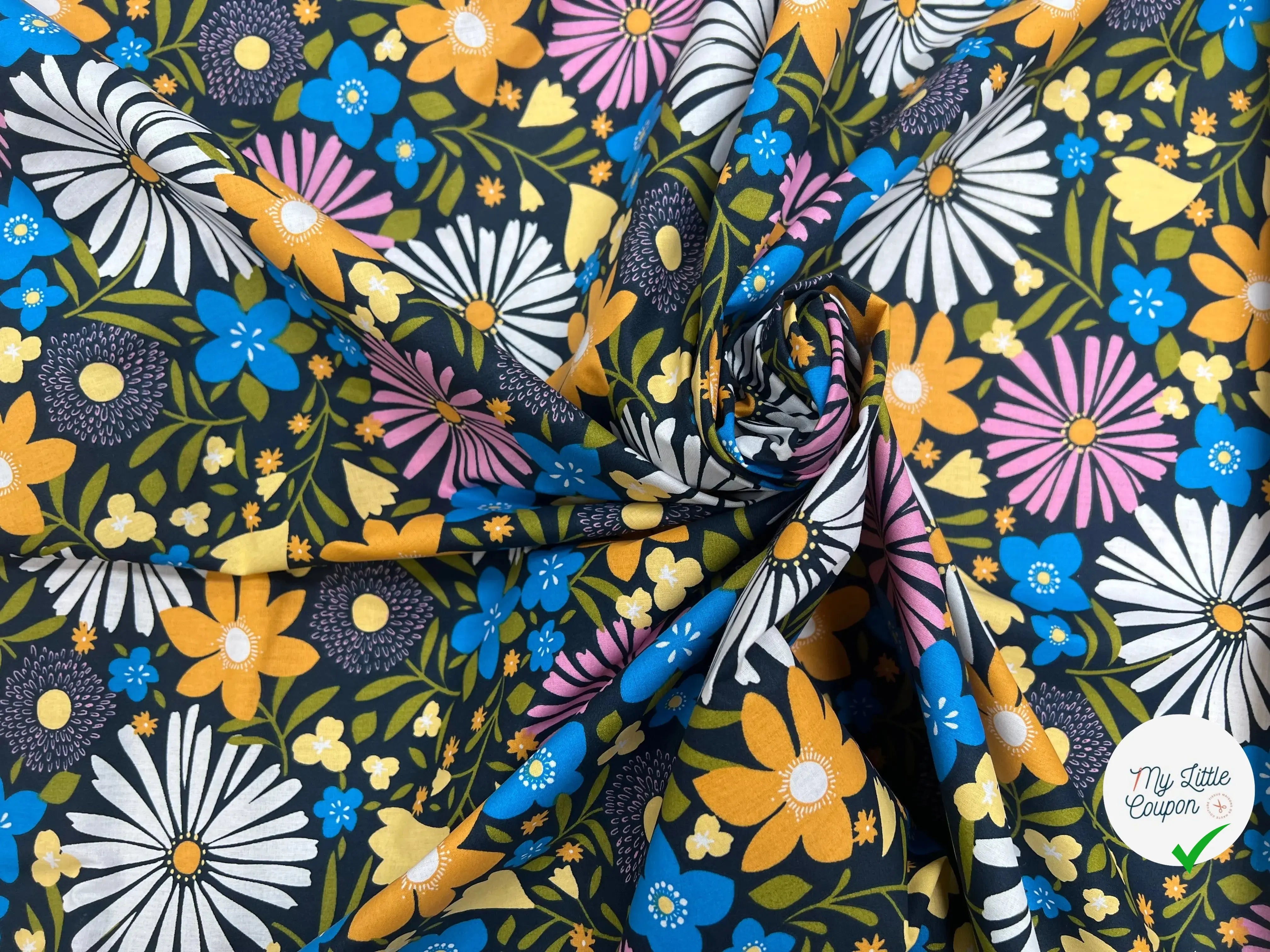 COTON CHOUPETTE BLEU / JAUNE 2B L2 150 - My Little Coupon