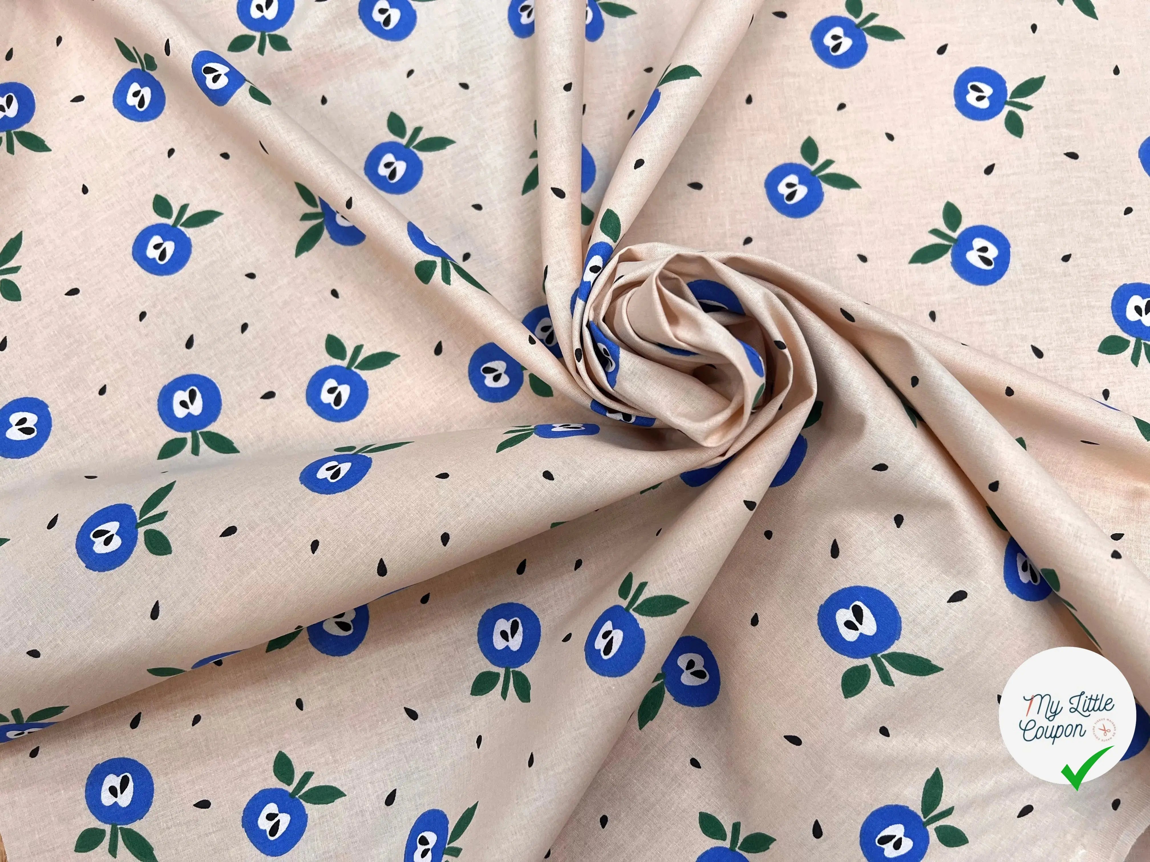 COTON IMPRIMÉ YANICK LIN / BLEU 1B L1 150 - My Little Coupon
