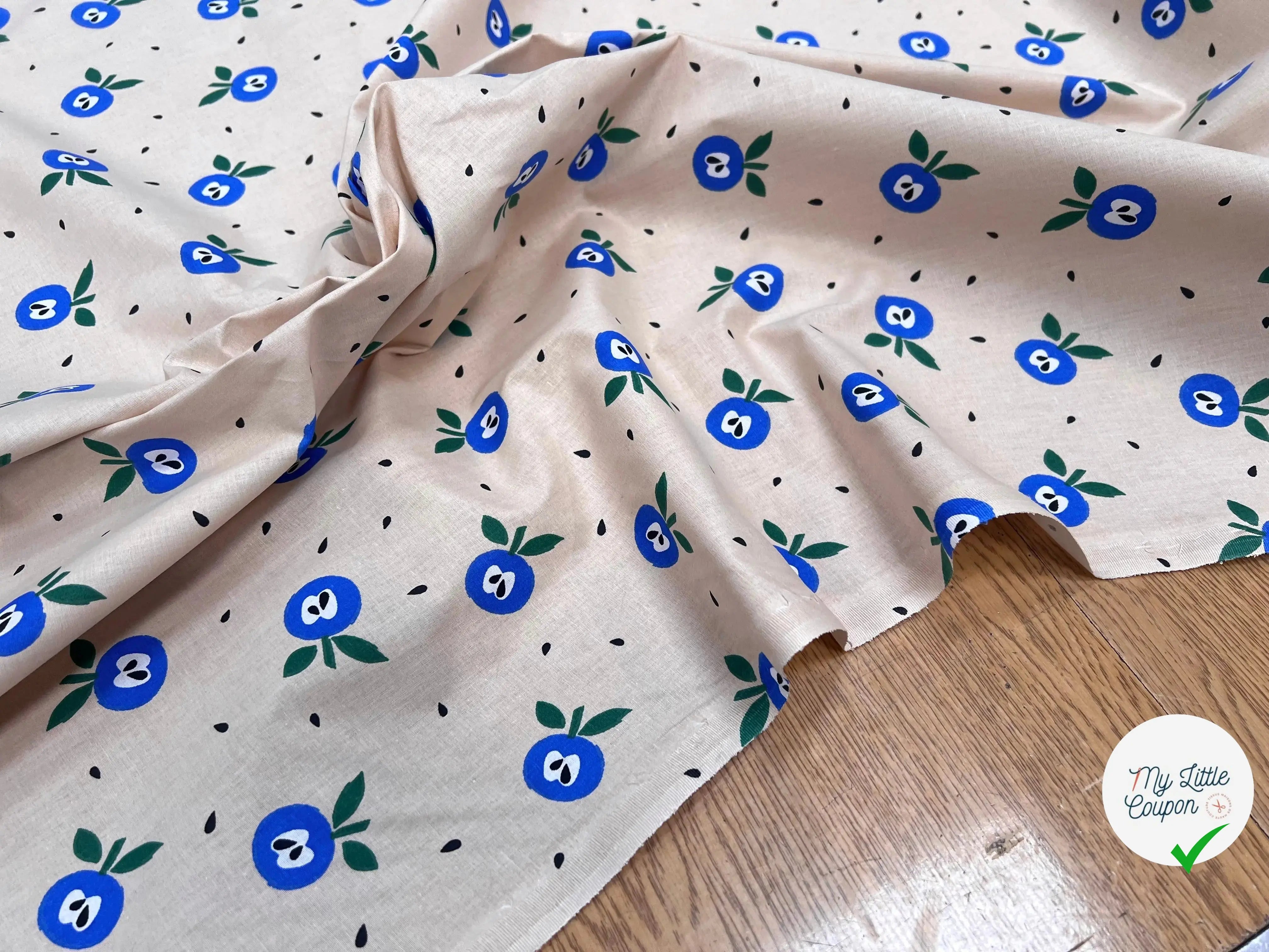 COTON IMPRIMÉ YANICK LIN / BLEU 1B L1 150 - My Little Coupon