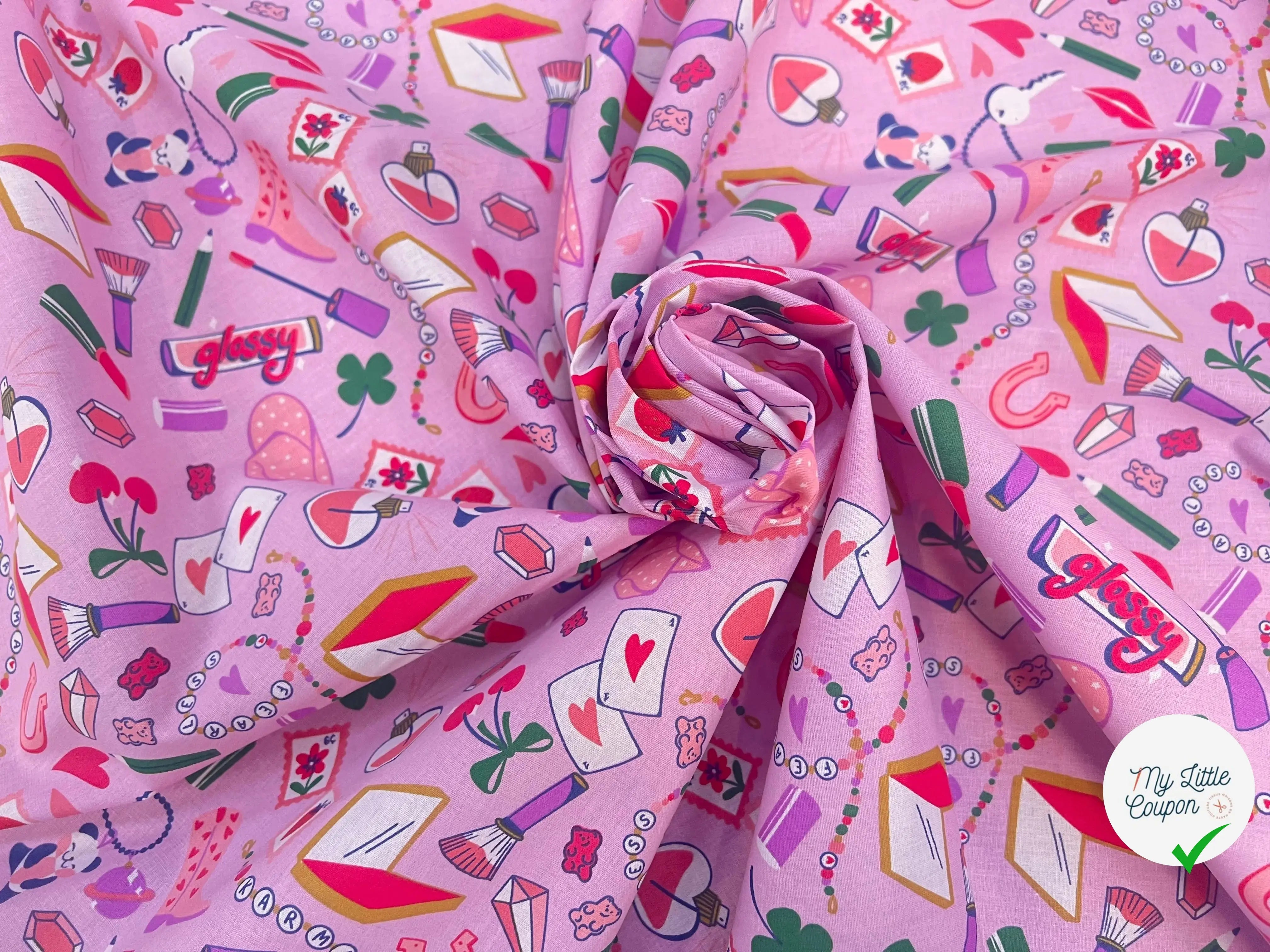 COTON IMRIMÉ KARMASH VIOLET / ROSE 1U L1 150 - My Little Coupon