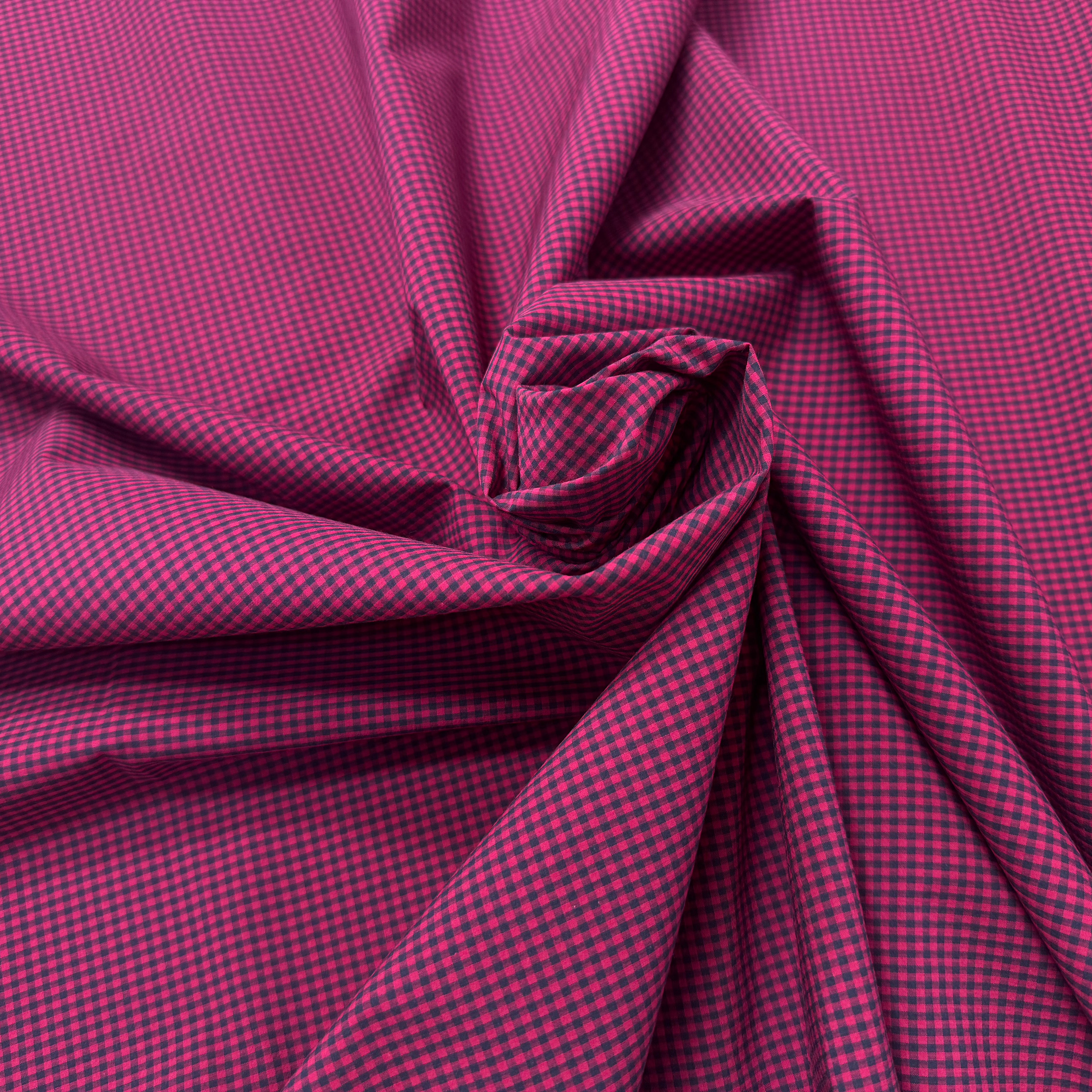 COTON LÉGER PETIT CARREAUX ROSE ET NOIR - My Little Coupon
